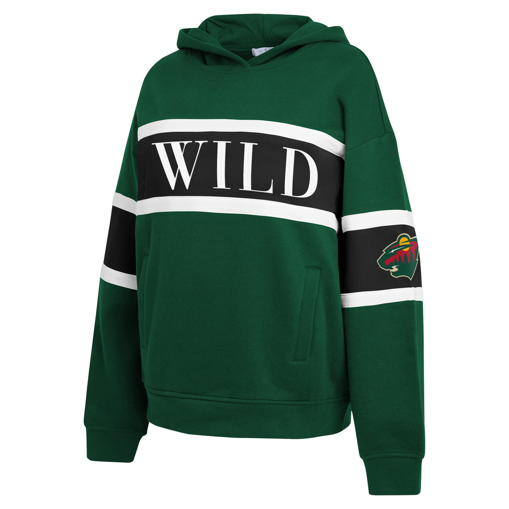 Sweat à capuche rayé vert Minnesota Wild pour femme de la marque WEAR by Erin Andrews