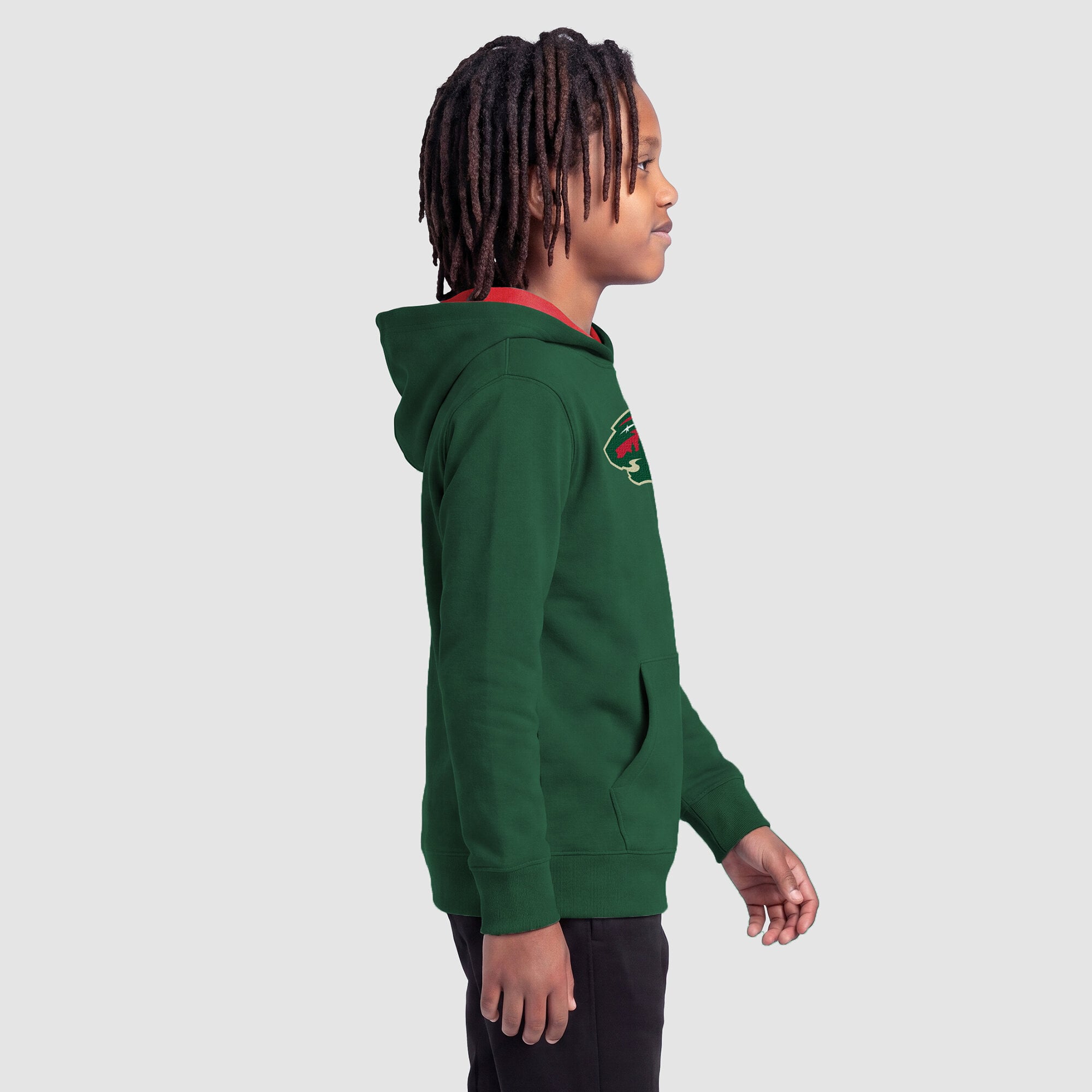 Youth Champion  Green Minnesota Wild Fleece Hoodie