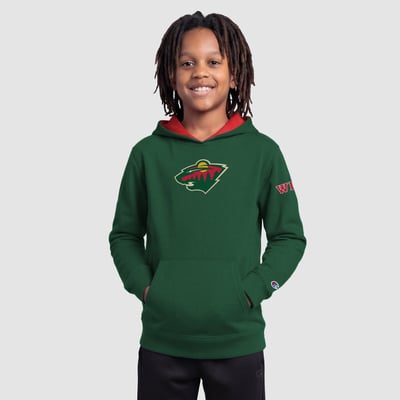  Minnesota Wild Champion Youth Fleece Hoodie - Green