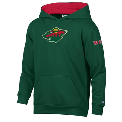  Minnesota Wild Champion Youth Fleece Hoodie - Green