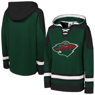 Youth Minnesota Wild Green Ageless Must Have Home V-Neck Pullover Hoodie