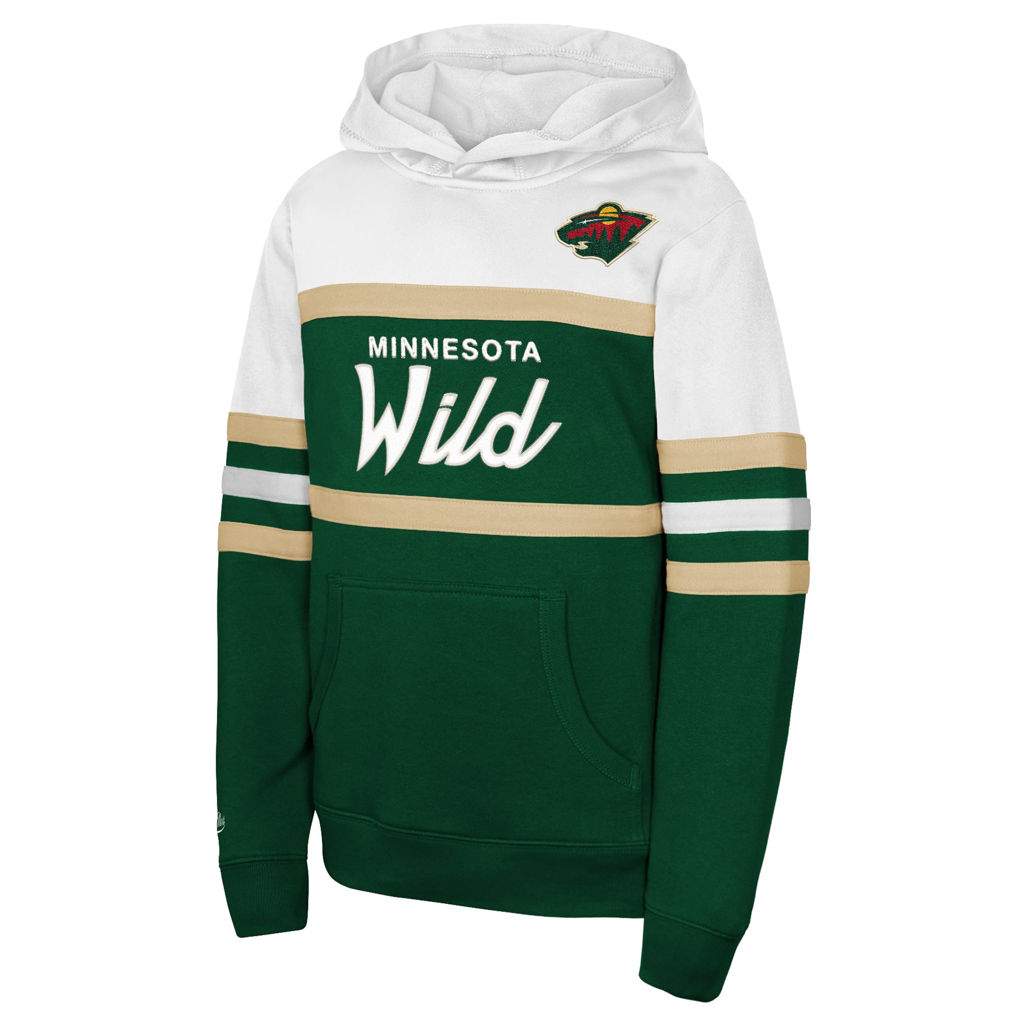 Sweat à capuche Mitchell & Ness vert pour enfant, entraîneur-chef des Minnesota Wild