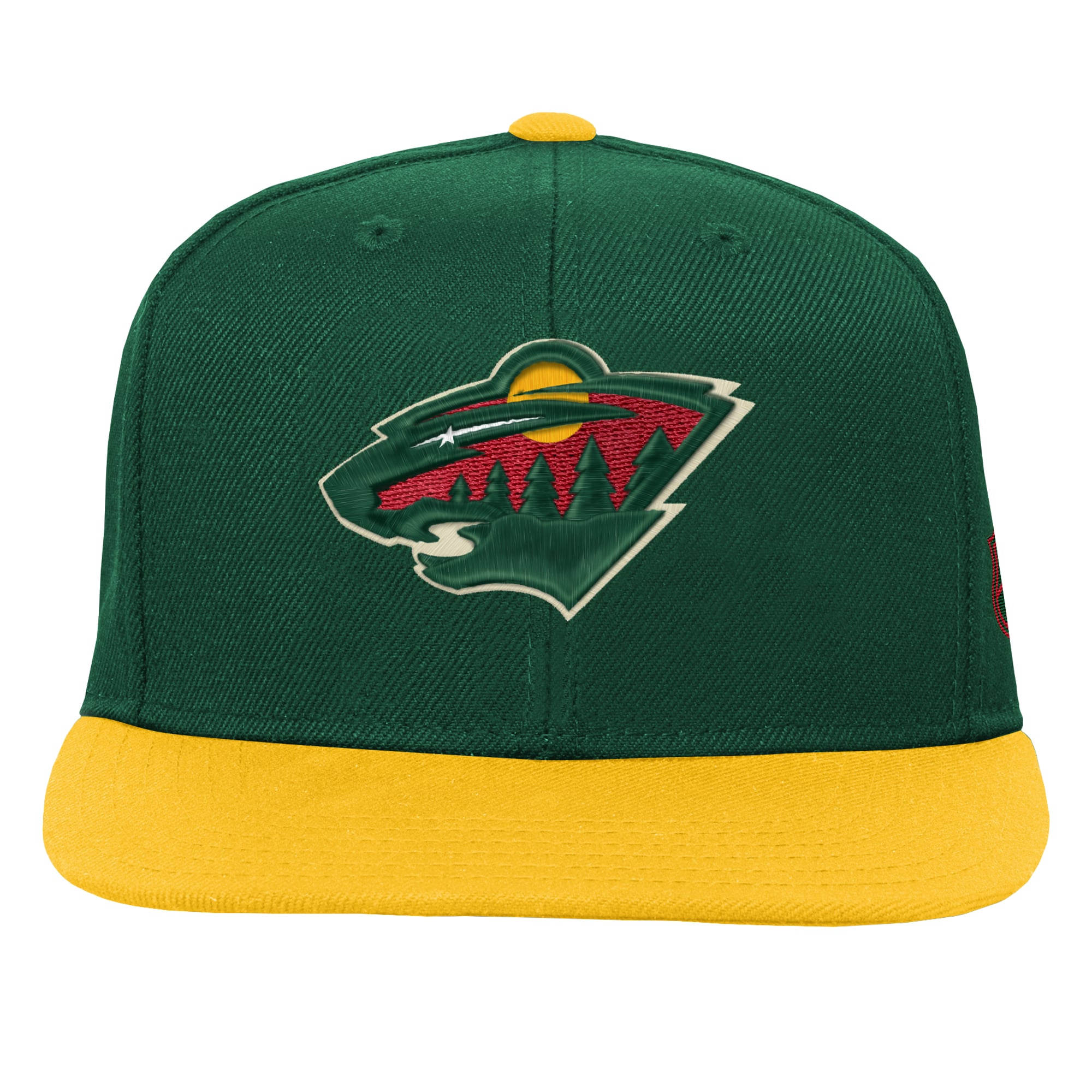 Youth Mitchell & Ness  Green/Gold Minnesota Wild Legendary Snapback Hat