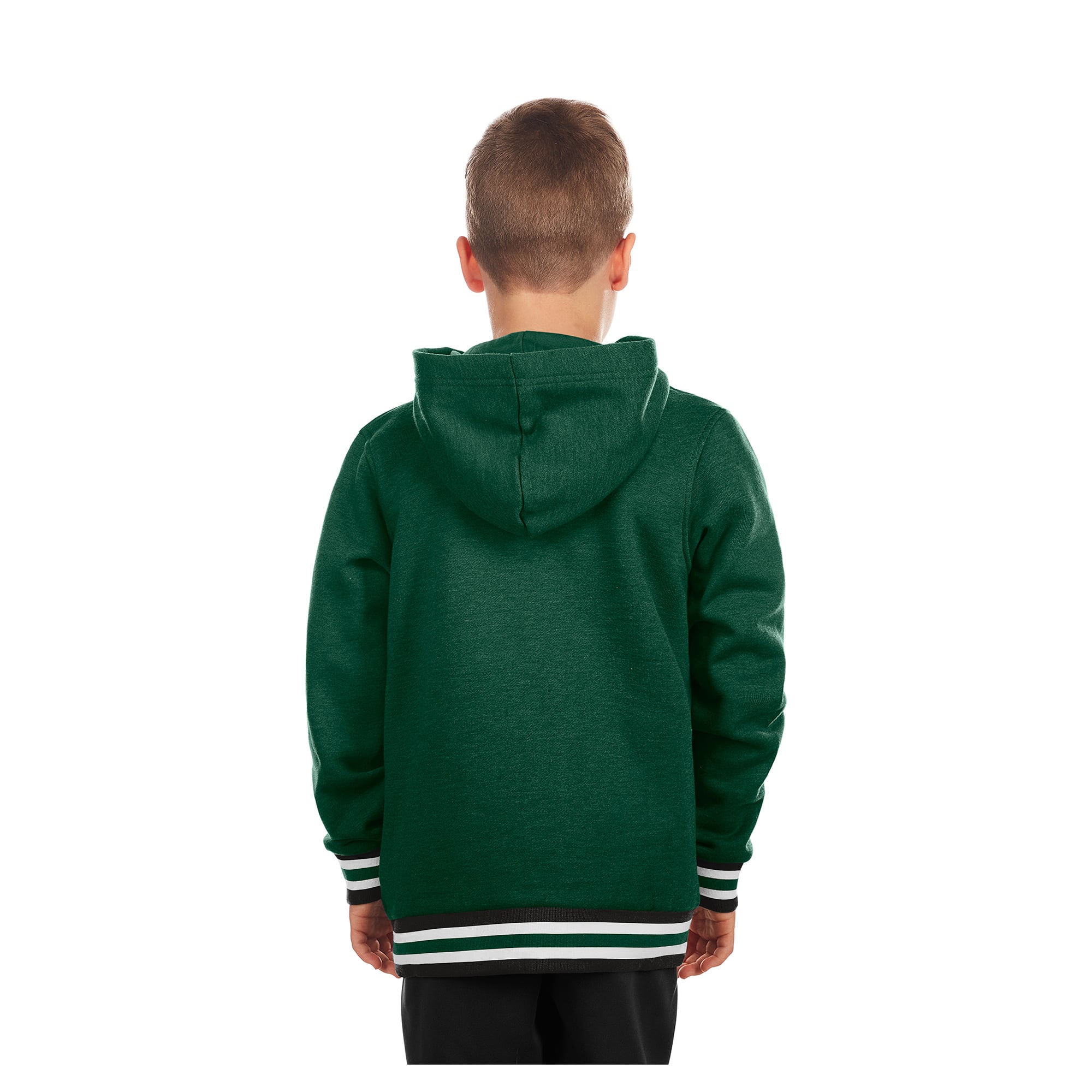 Youth New Era Green Minnesota Wild Knit Trim Pullover Hoodie