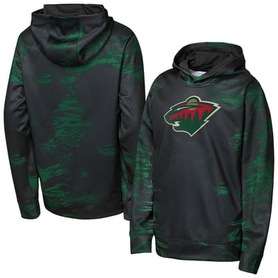 Youth Minnesota Wild Outerstuff Black Team Dynamics Hoodie