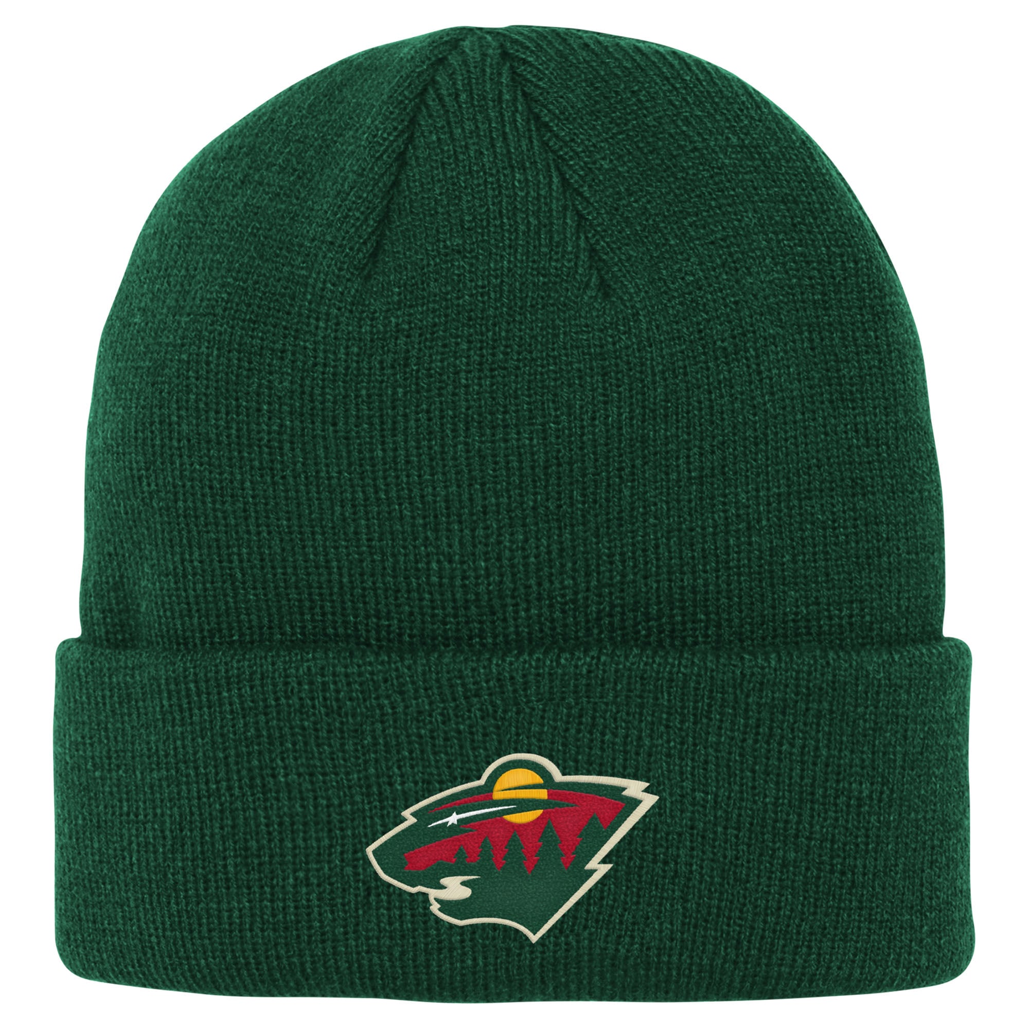 Youth Outerstuff Green Minnesota Wild 2.0 Essential Cuffed Knit Hat