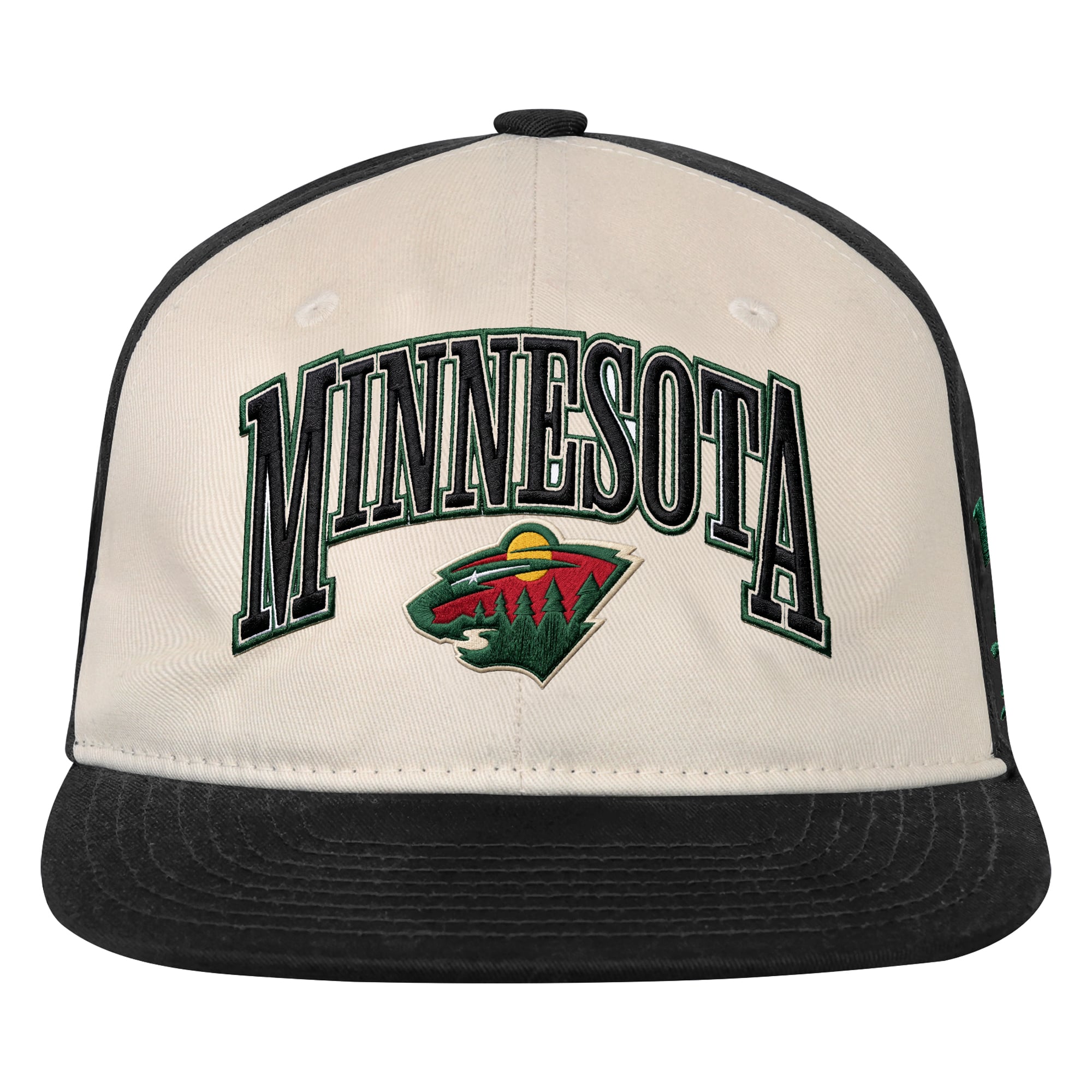 Casquette snapback Youth Outerstuff naturelle/noire Minnesota Wild Arch