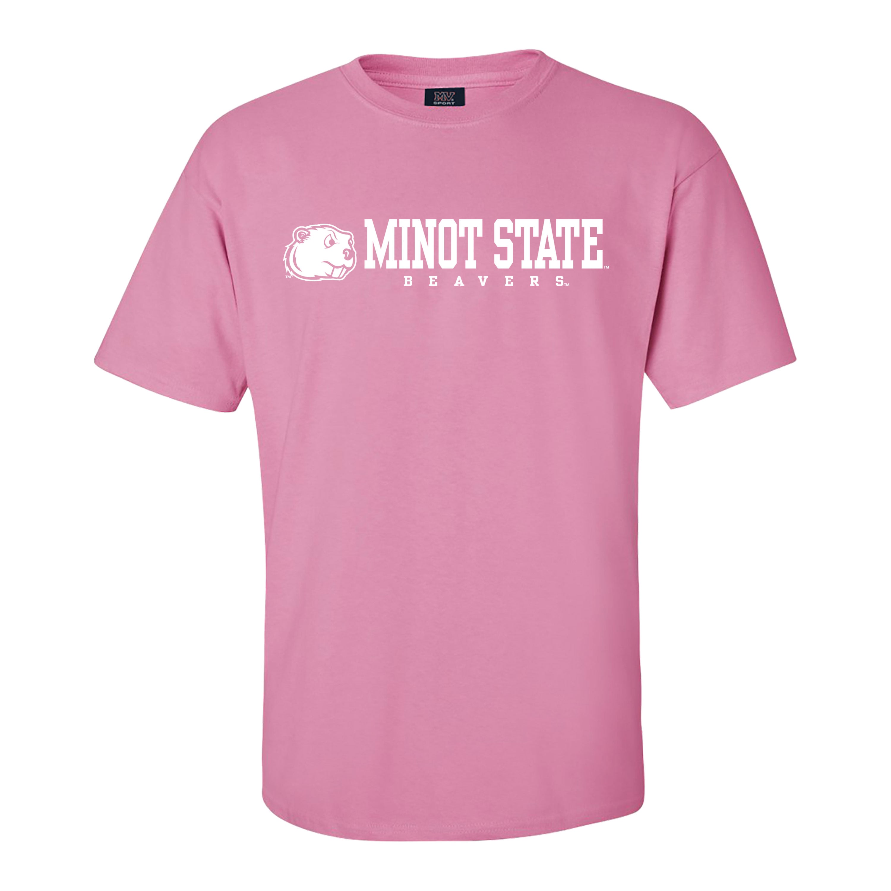 Minot State University Adult Long Sleeve T-Shirt Circle Logo, Red, S-3XL