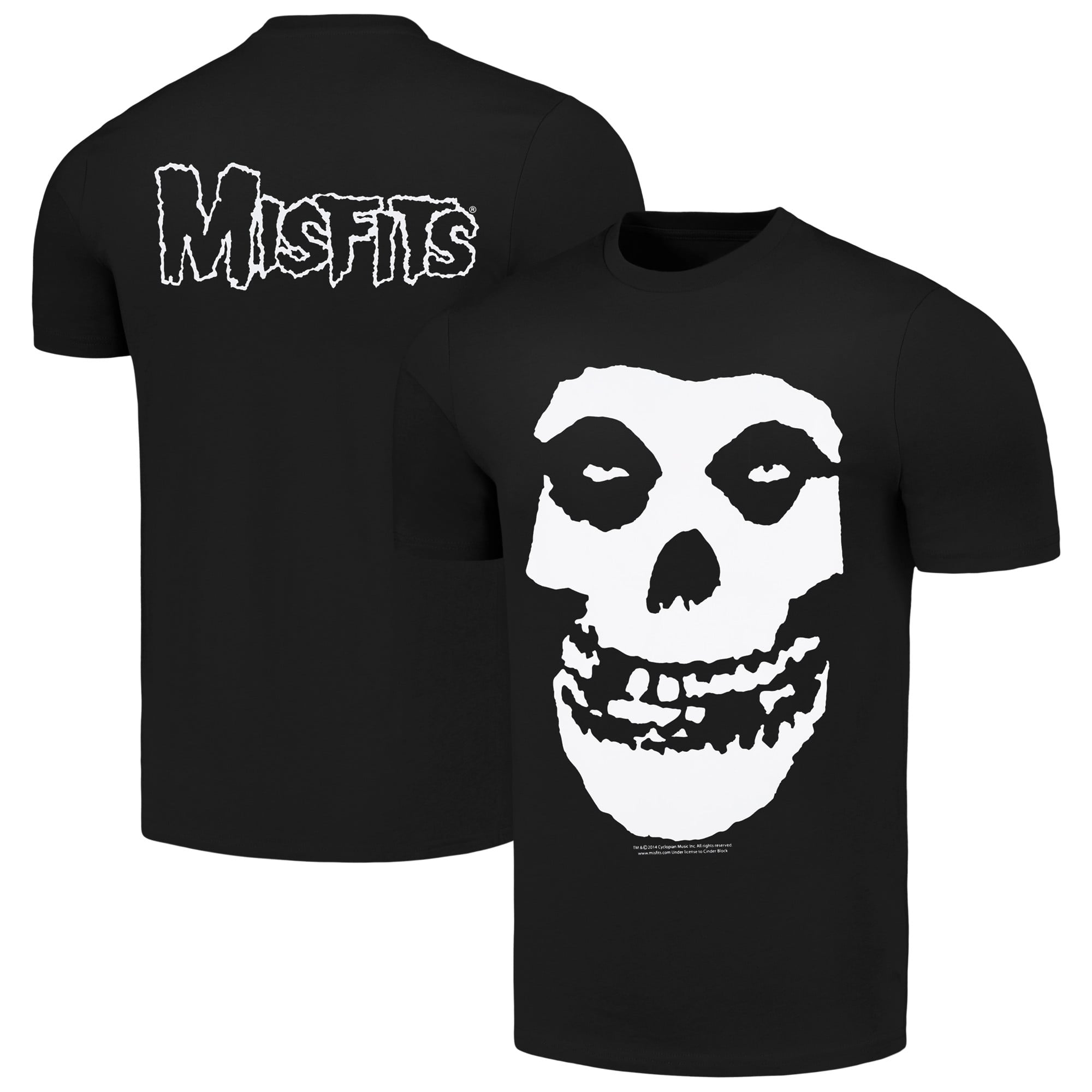 Misfits Black T Shirt With Skull Misfits Unisex Classic Fiend 