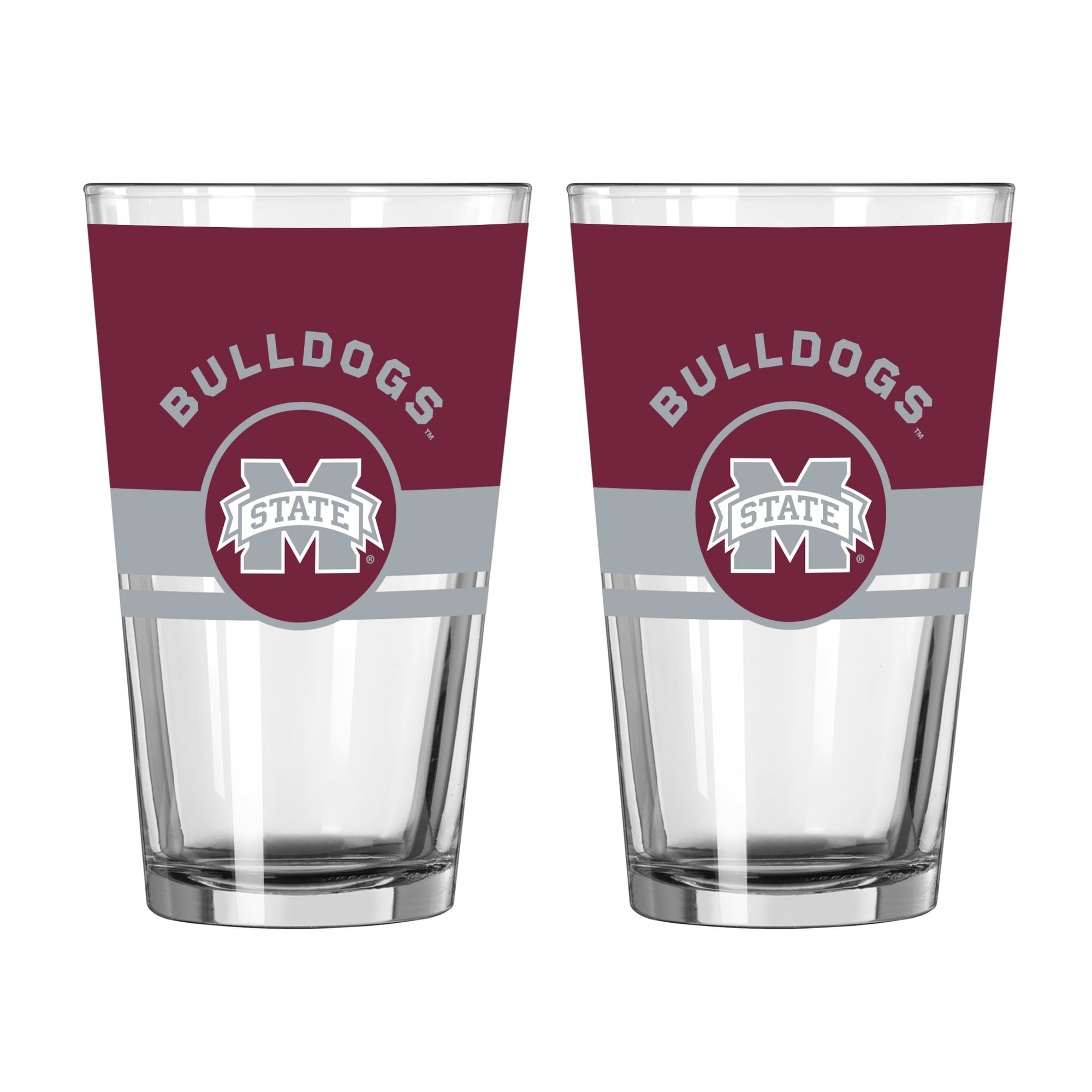 Ensemble de deux verres à bière Horizon de 473 ml (16 oz) Logo Brands Mississippi State Bulldogs