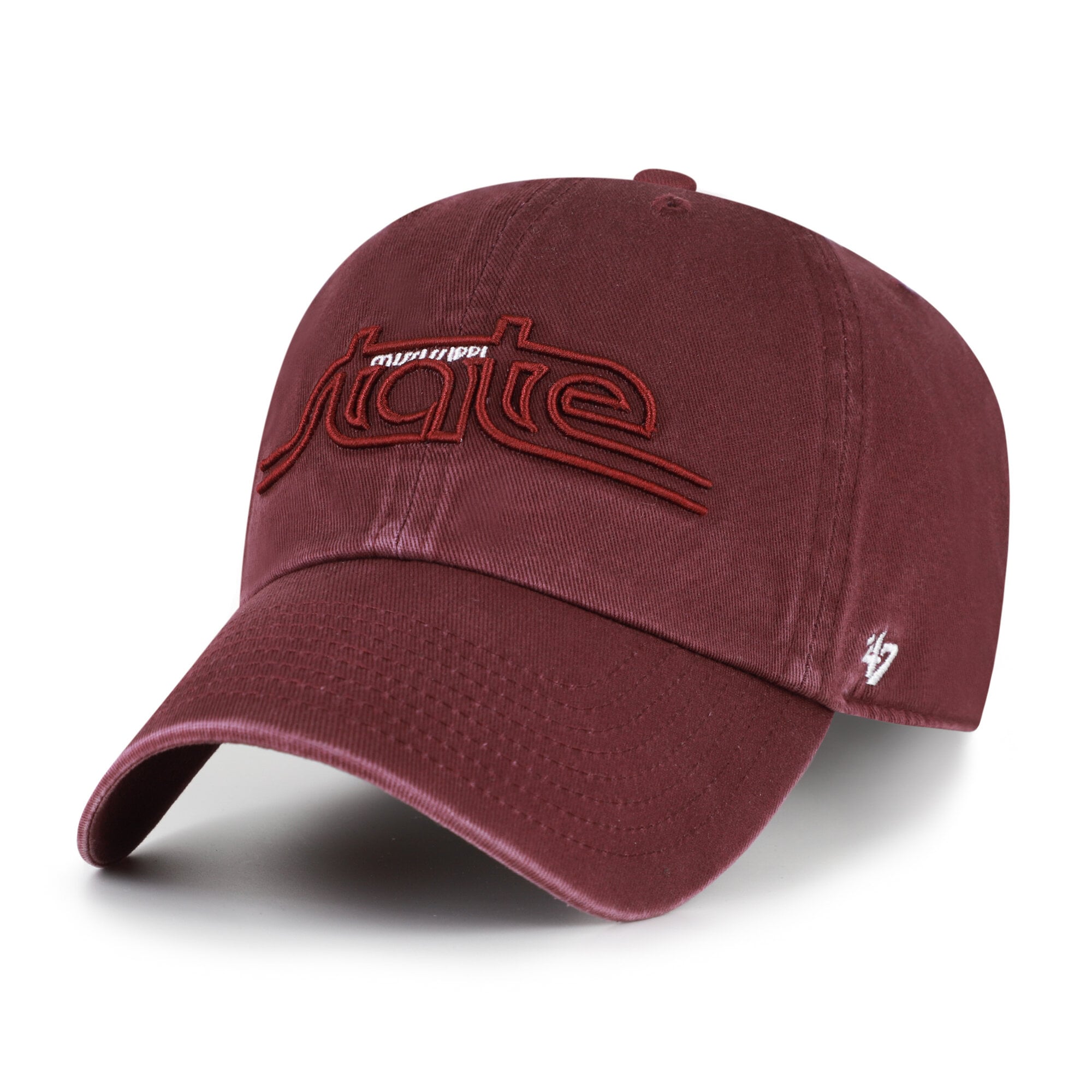 Men's '47 Maroon Mississippi State Bulldogs Vault Clean Up Adjustable Hat