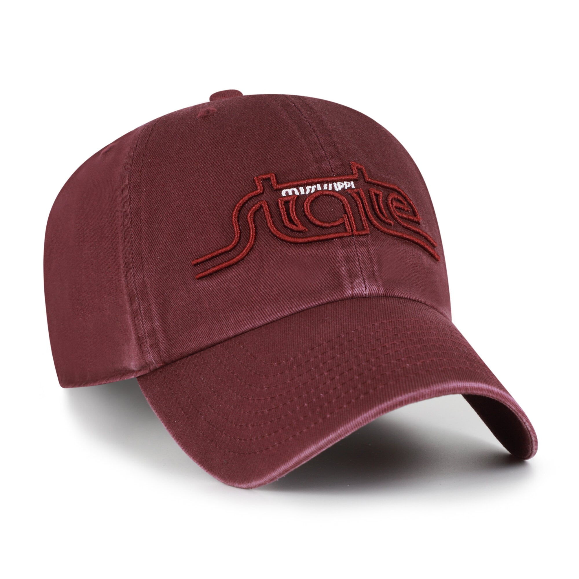 Men's '47 Maroon Mississippi State Bulldogs Vault Clean Up Adjustable Hat