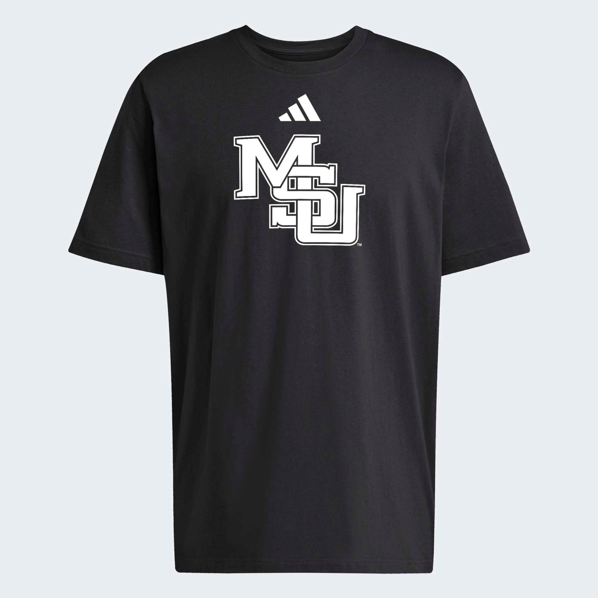 Men's adidas Black Mississippi State Bulldogs Interlock Logo Fresh T-Shirt