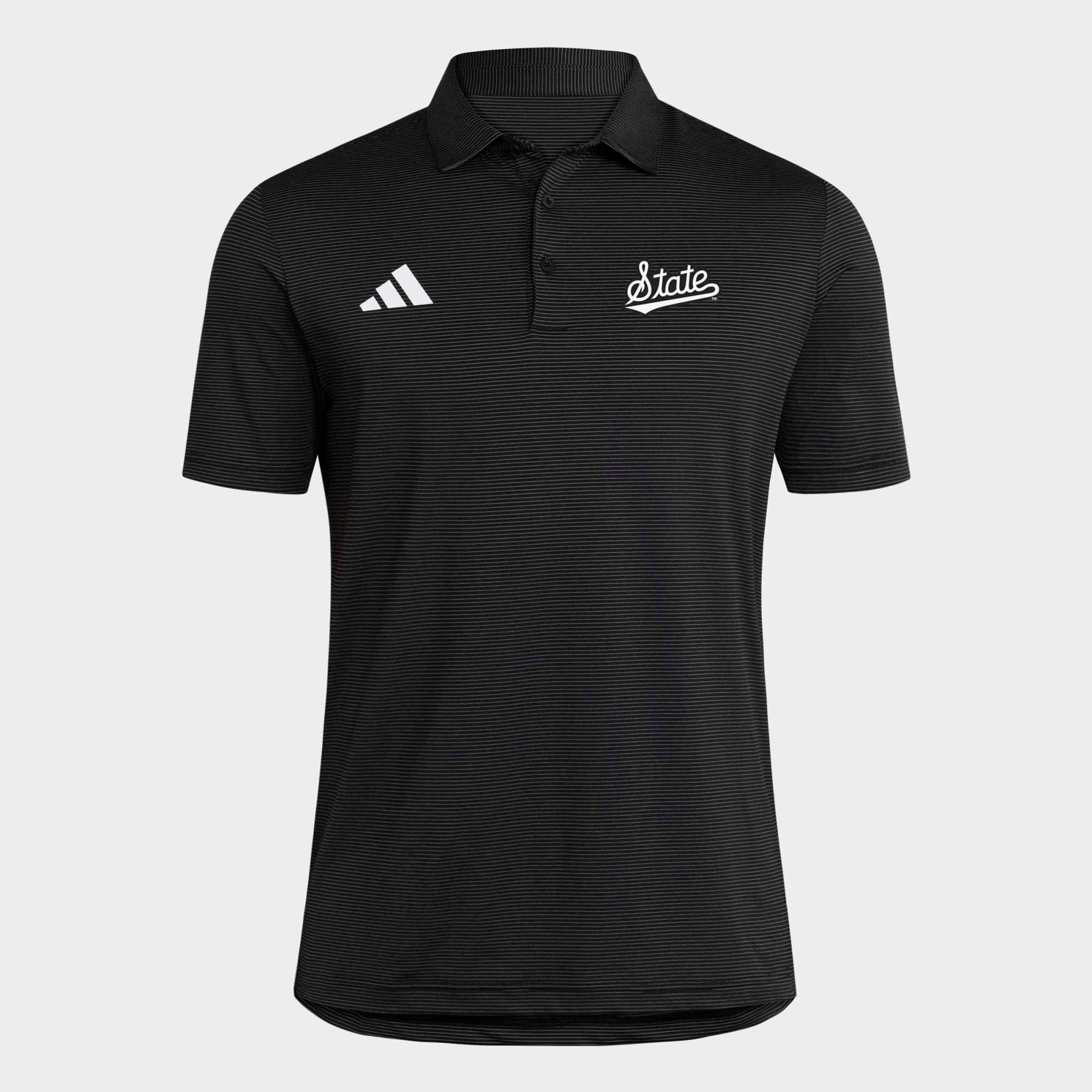 Men's adidas Black Mississippi State Bulldogs Ultimate 365 Stripe Polo