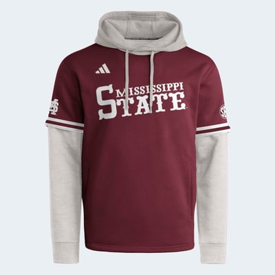 Mississippi State Bulldogs adidas Baseball Pullover Hoodie - Maroon