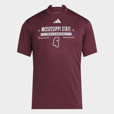 T-shirt adidas D4T Tri-Blend Mississippi State Bulldogs - Bordeaux