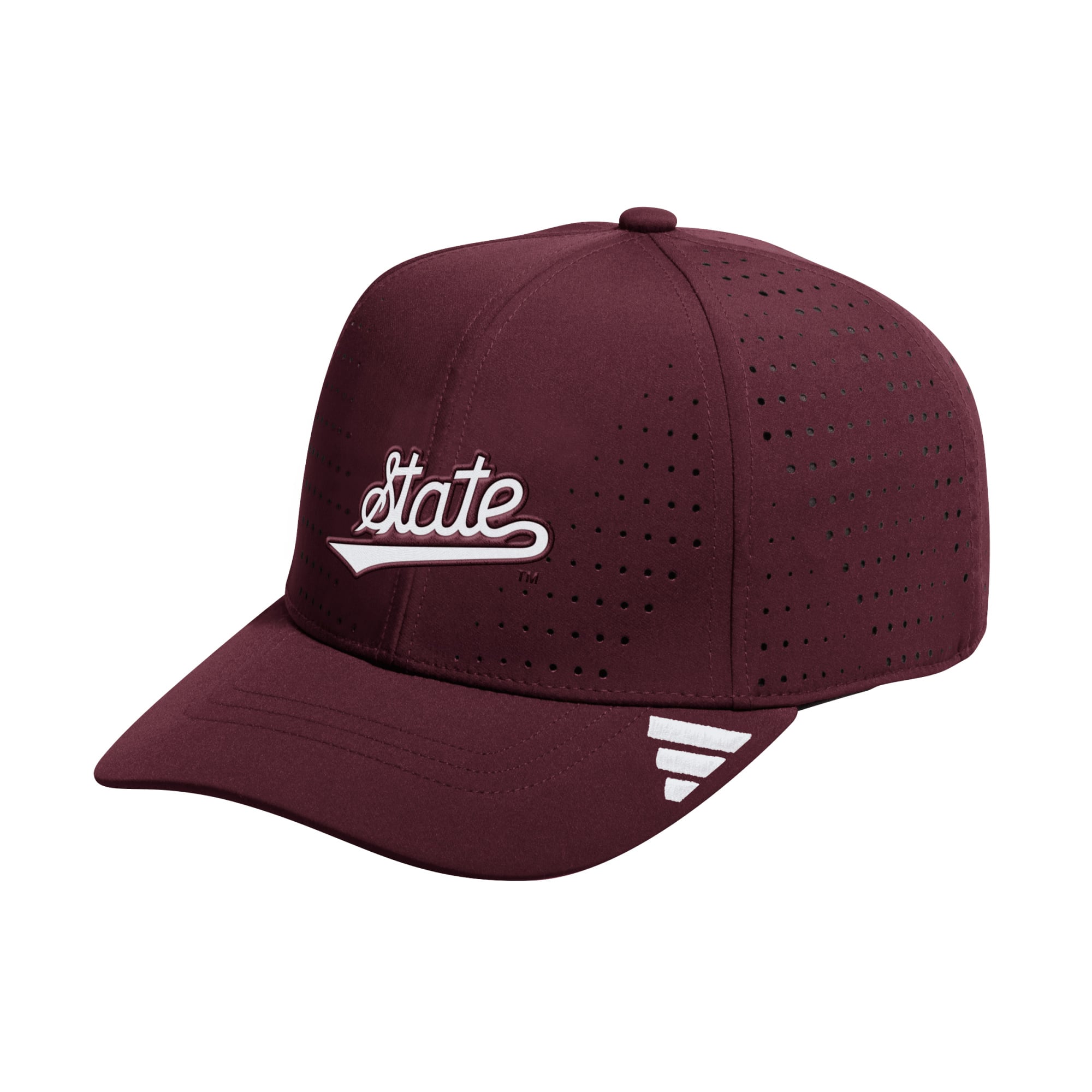 Casquette ajustable adidas bordeaux Mississippi State Bulldogs pour homme