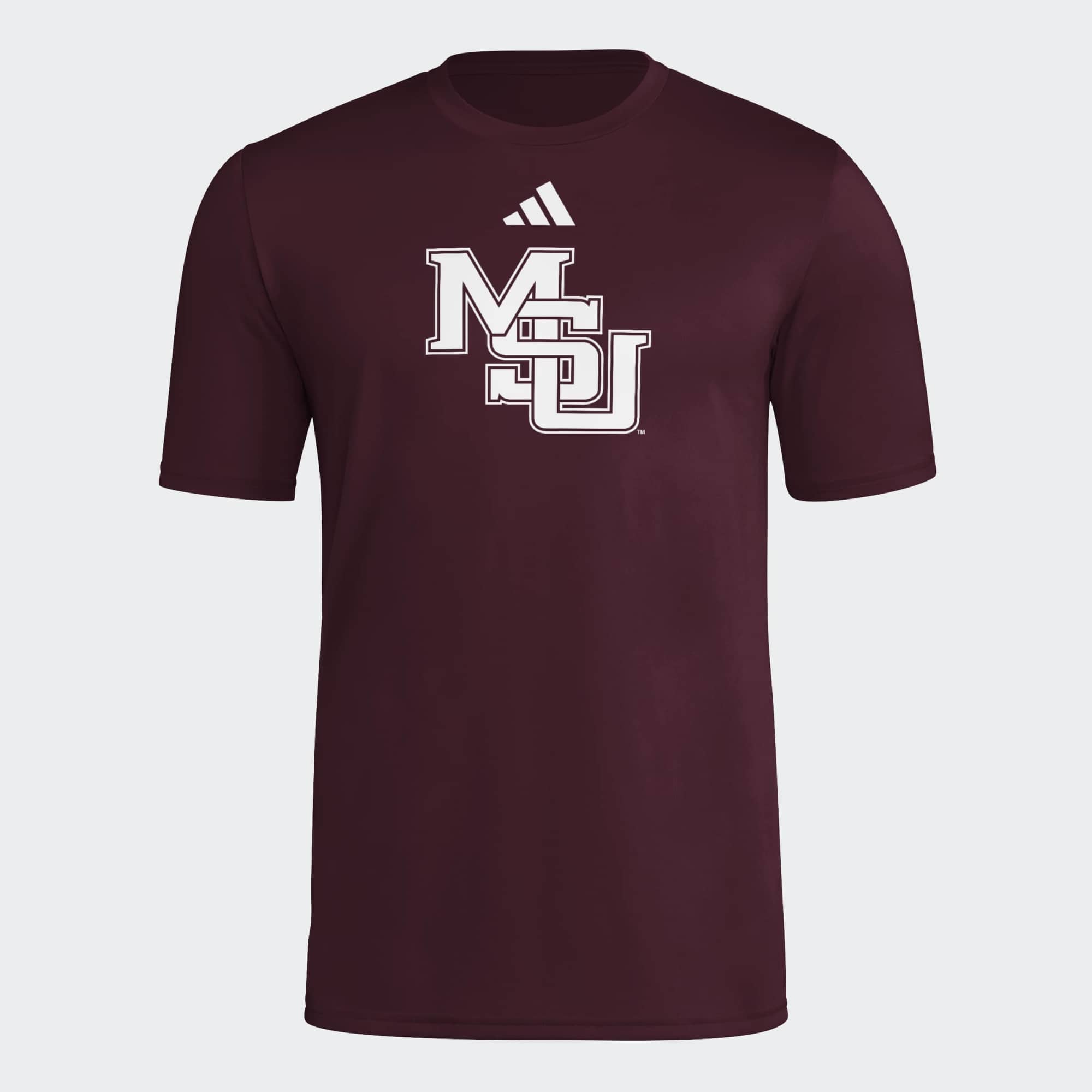 T-shirt d'avant-match adidas bordeaux Mississippi State Bulldogs pour homme