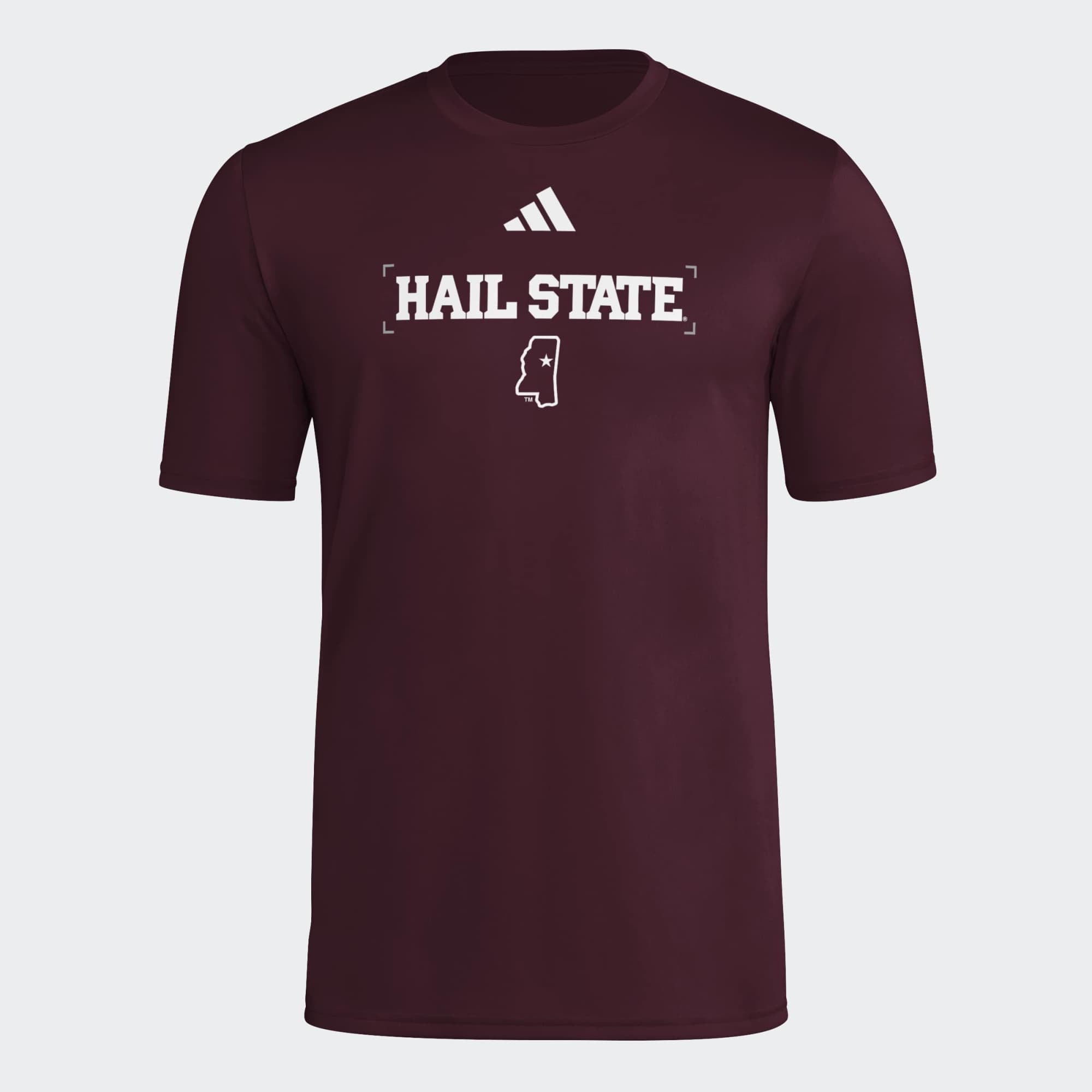 Men's adidas Maroon Mississippi State Bulldogs Locker Slogan Football Pre-Game T-Shirt