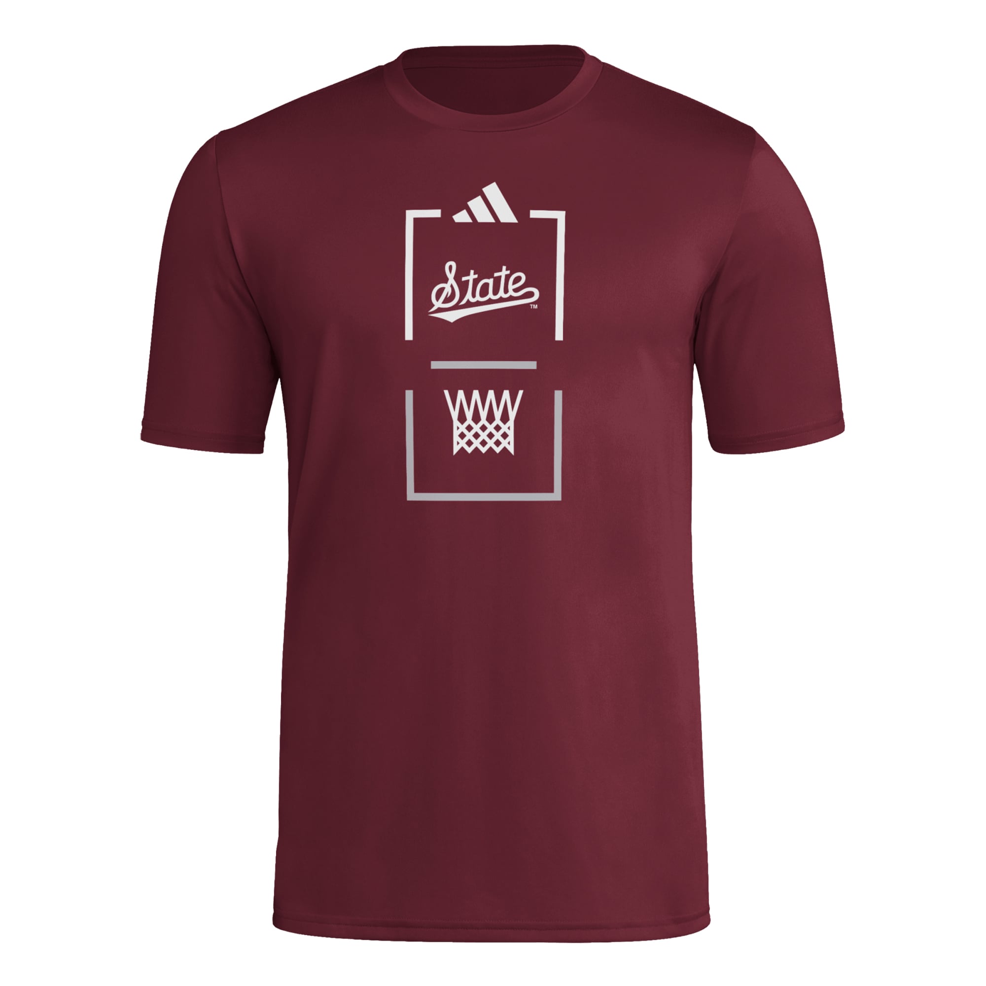 T-shirt d'avant-match adidas bordeaux Mississippi State Bulldogs pour homme