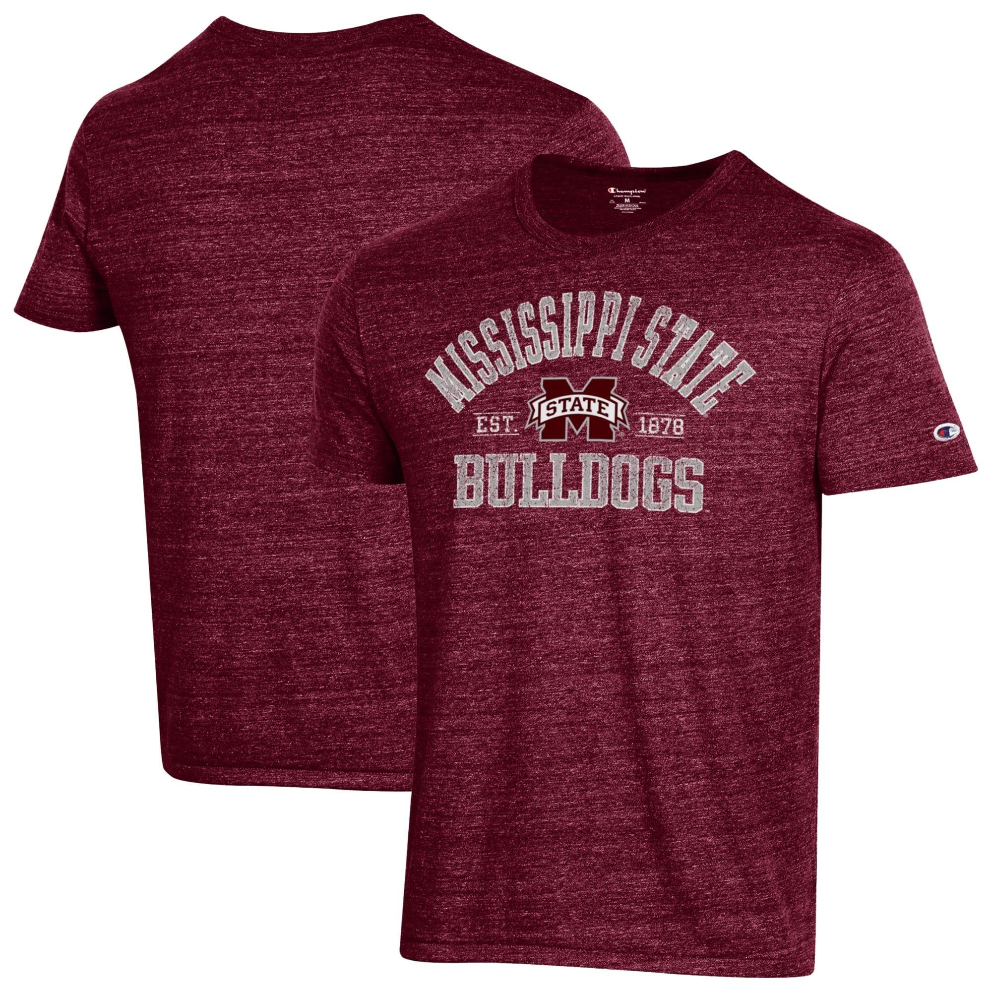 Men's Champion Maroon Mississippi State Bulldogs Ultimate Triblend T-Shirt