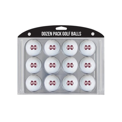 Mississippi State Bulldogs 12-Pack Team Golf Ball Set
