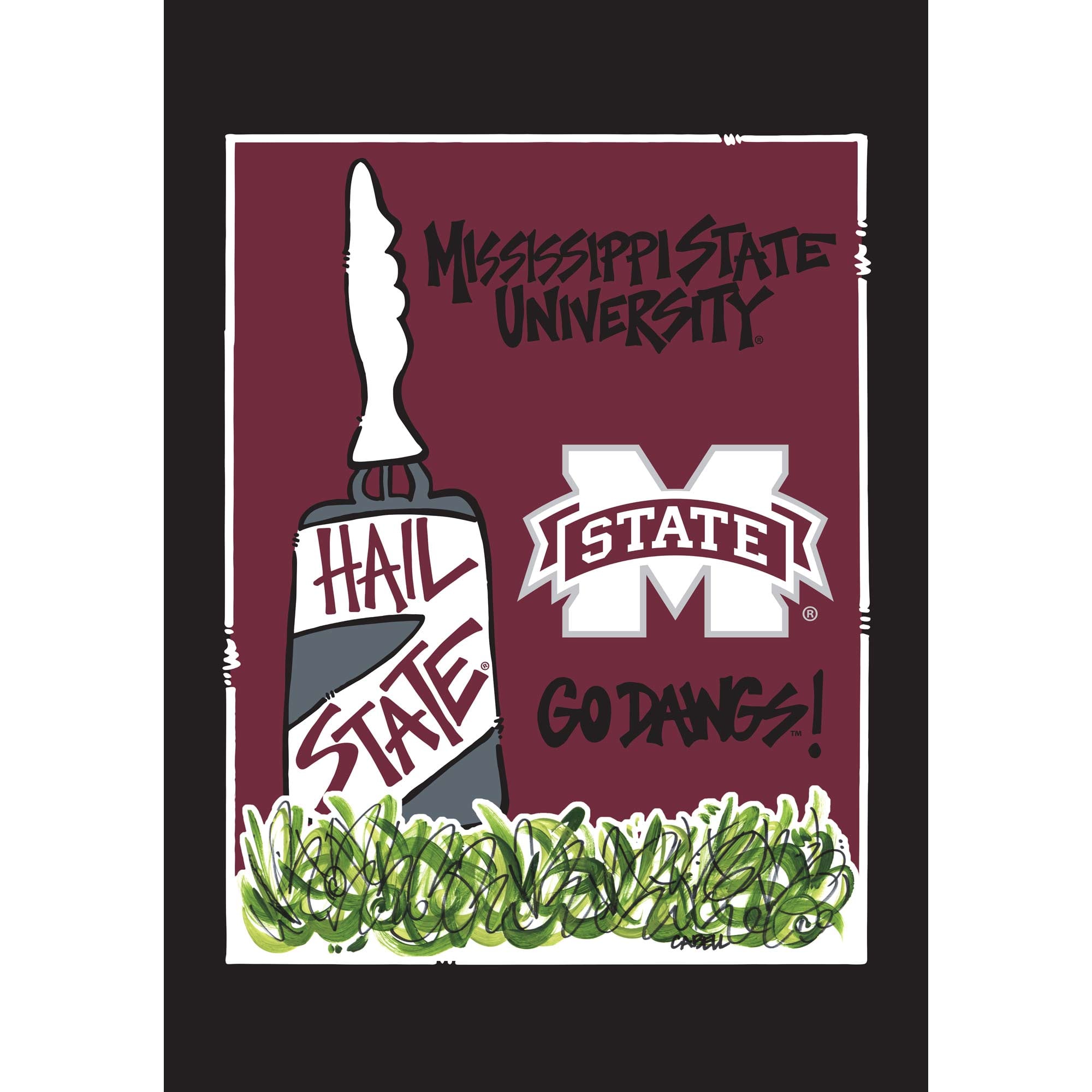 Drapeau de maison double face Mississippi State Bulldogs 28" x 40"