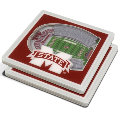 Mississippi State Bulldogs 3D StadiumView Coasters