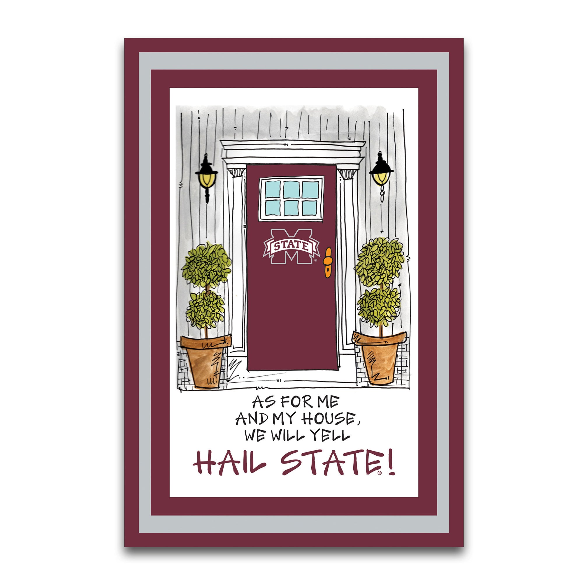 Drapeau de jardin Mississippi State Bulldogs « As For Me » 30 x 45 cm