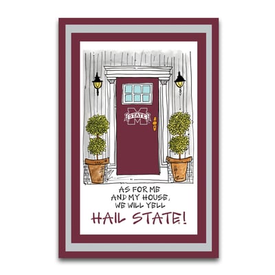 Drapeau de jardin Mississippi State Bulldogs « As For Me » 30 x 45 cm