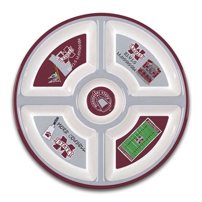 Plateau en mélamine à cinq compartiments Mississippi State Bulldogs