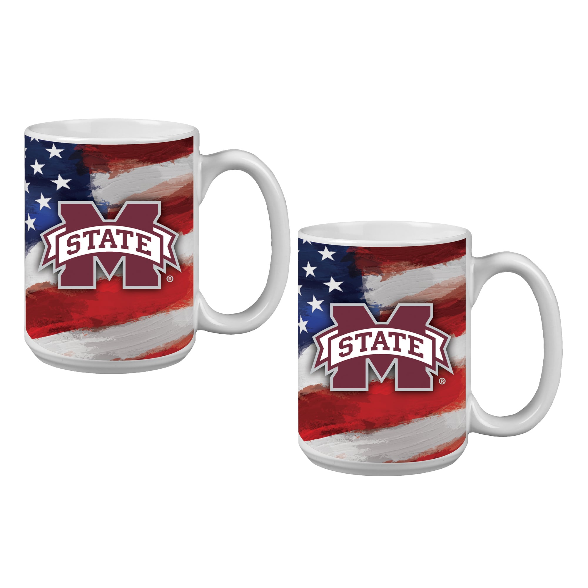 Mississippi State Bulldogs Two-Pack 15oz. Americana Mug Set
