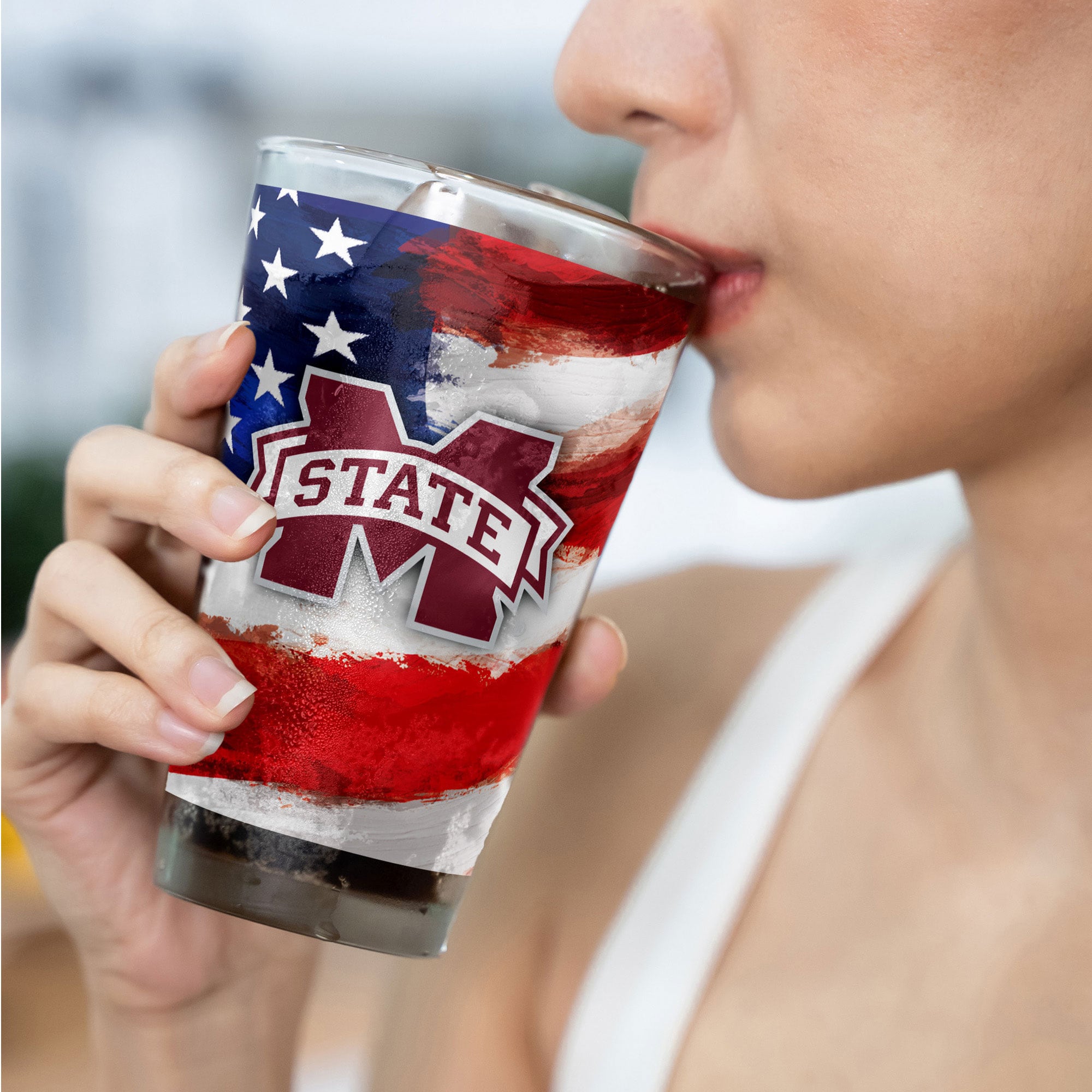 Mississippi State Bulldogs Two-Pack 16oz. Americana Pint Glass Set