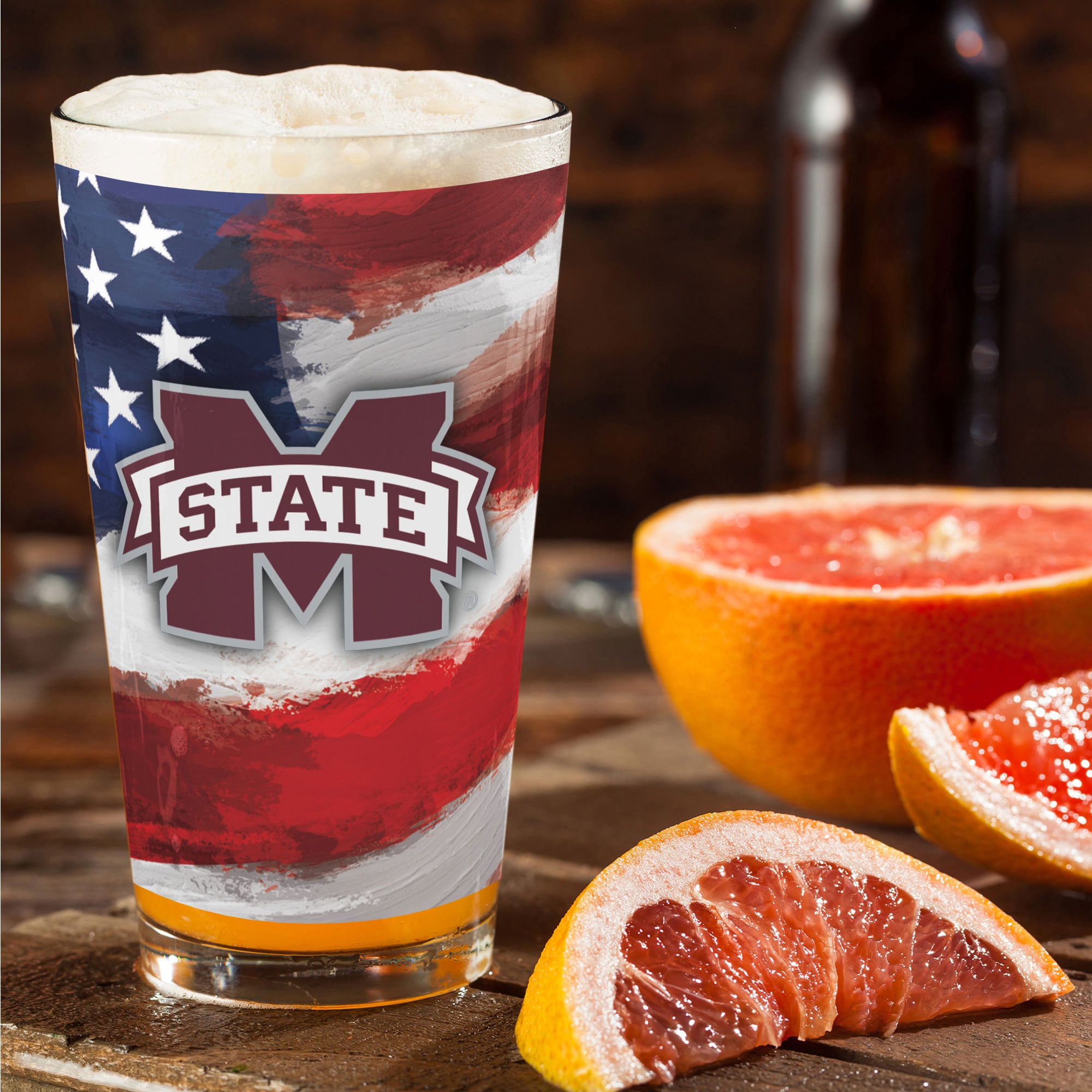 Mississippi State Bulldogs Two-Pack 16oz. Americana Pint Glass Set