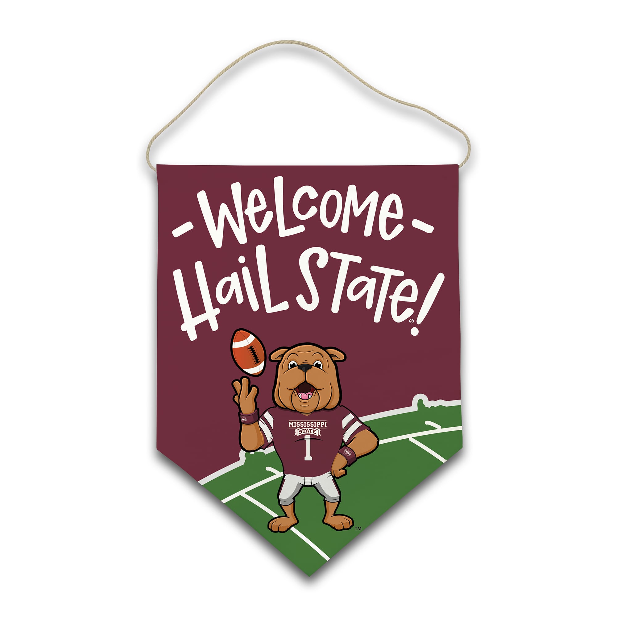 Porte-toile de bienvenue des Bulldogs de l'État du Mississippi