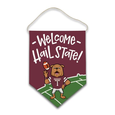 Porte-toile de bienvenue des Bulldogs de l'État du Mississippi