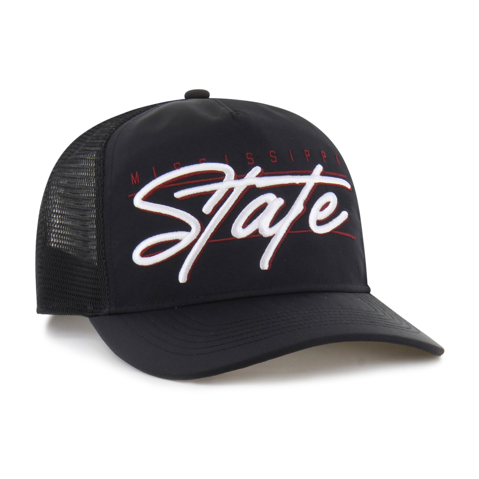 Unisex '47 Black Mississippi State Bulldogs brrr° Condor Mesh Hitch Adjustable Hat