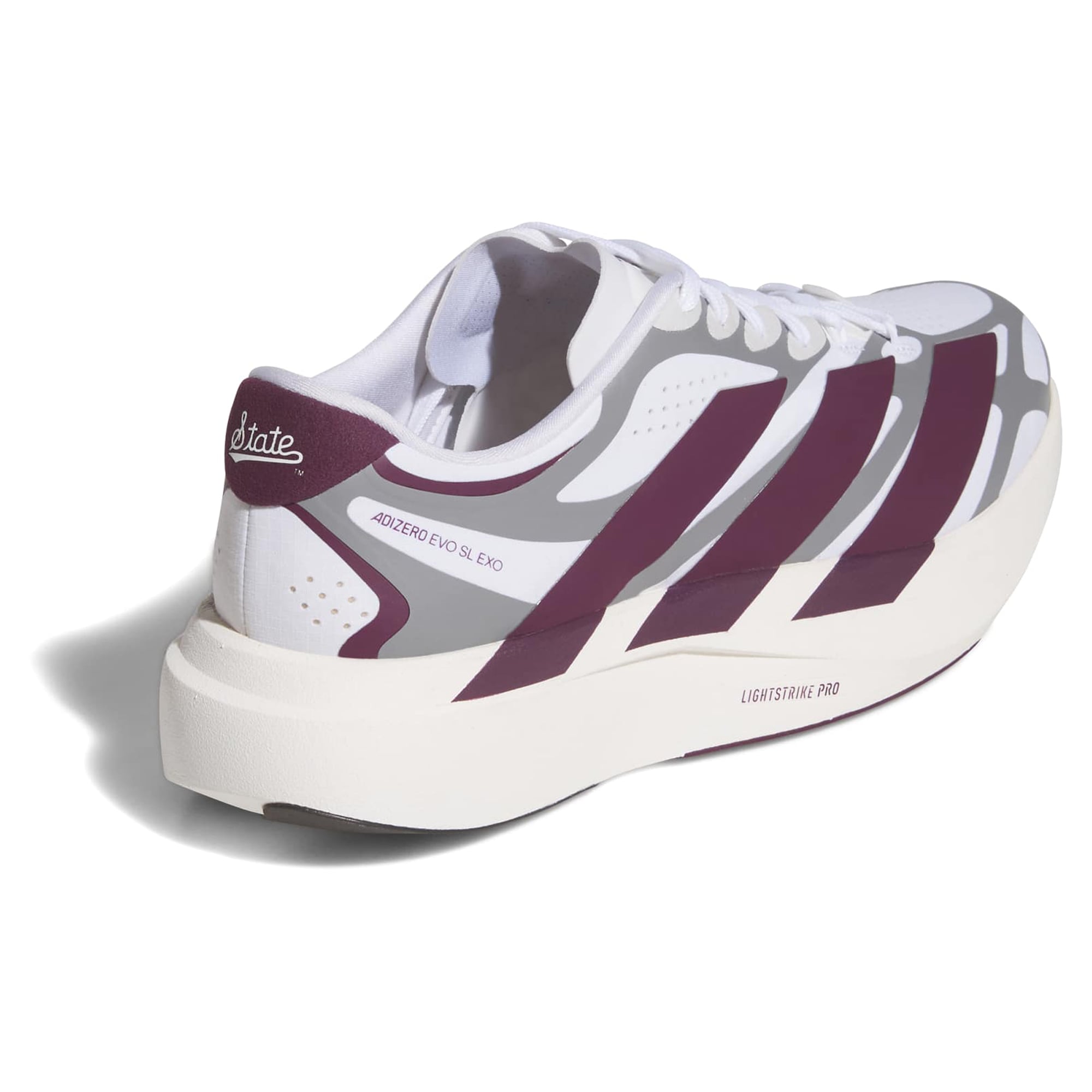 Unisex adidas  White Mississippi State Bulldogs Adizero EVO SL EXO Sneakers