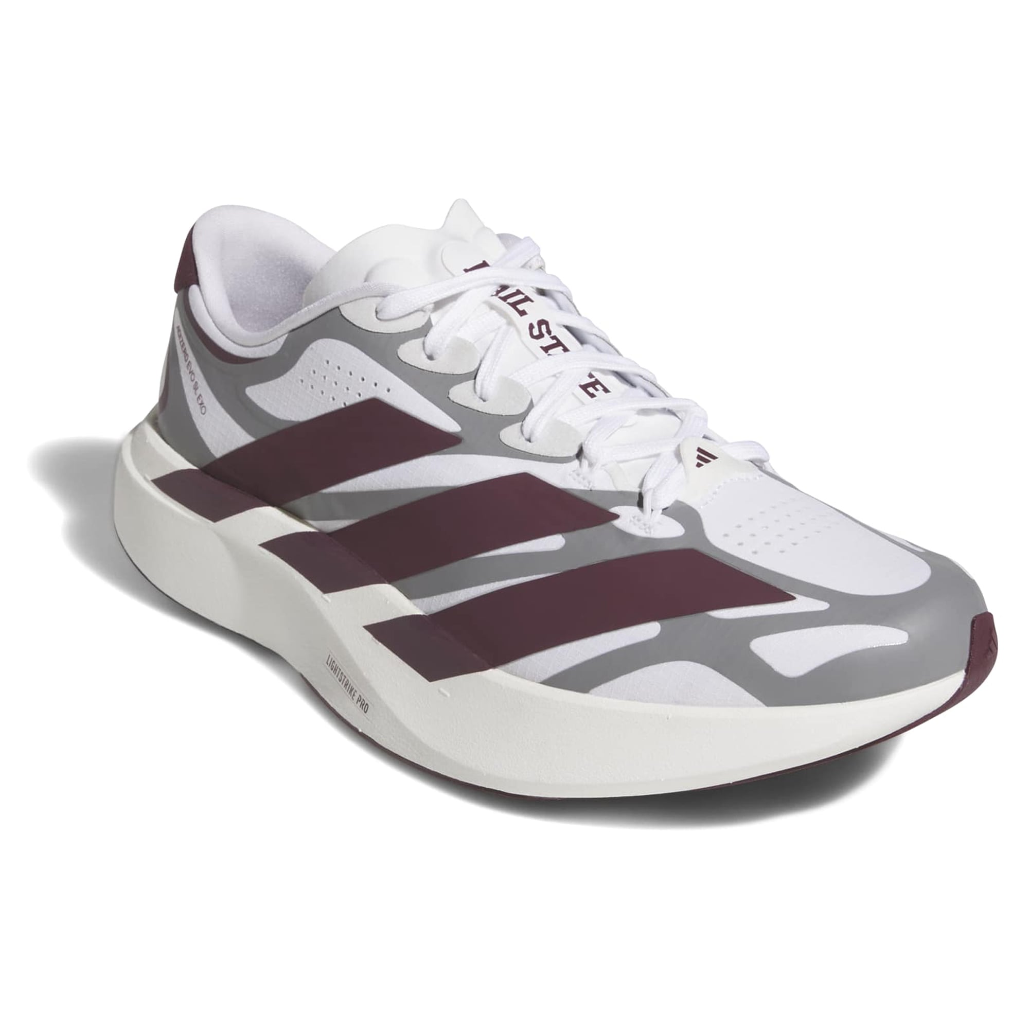 Unisex adidas White Mississippi State Bulldogs Adizero EVO SL EXO Sneakers