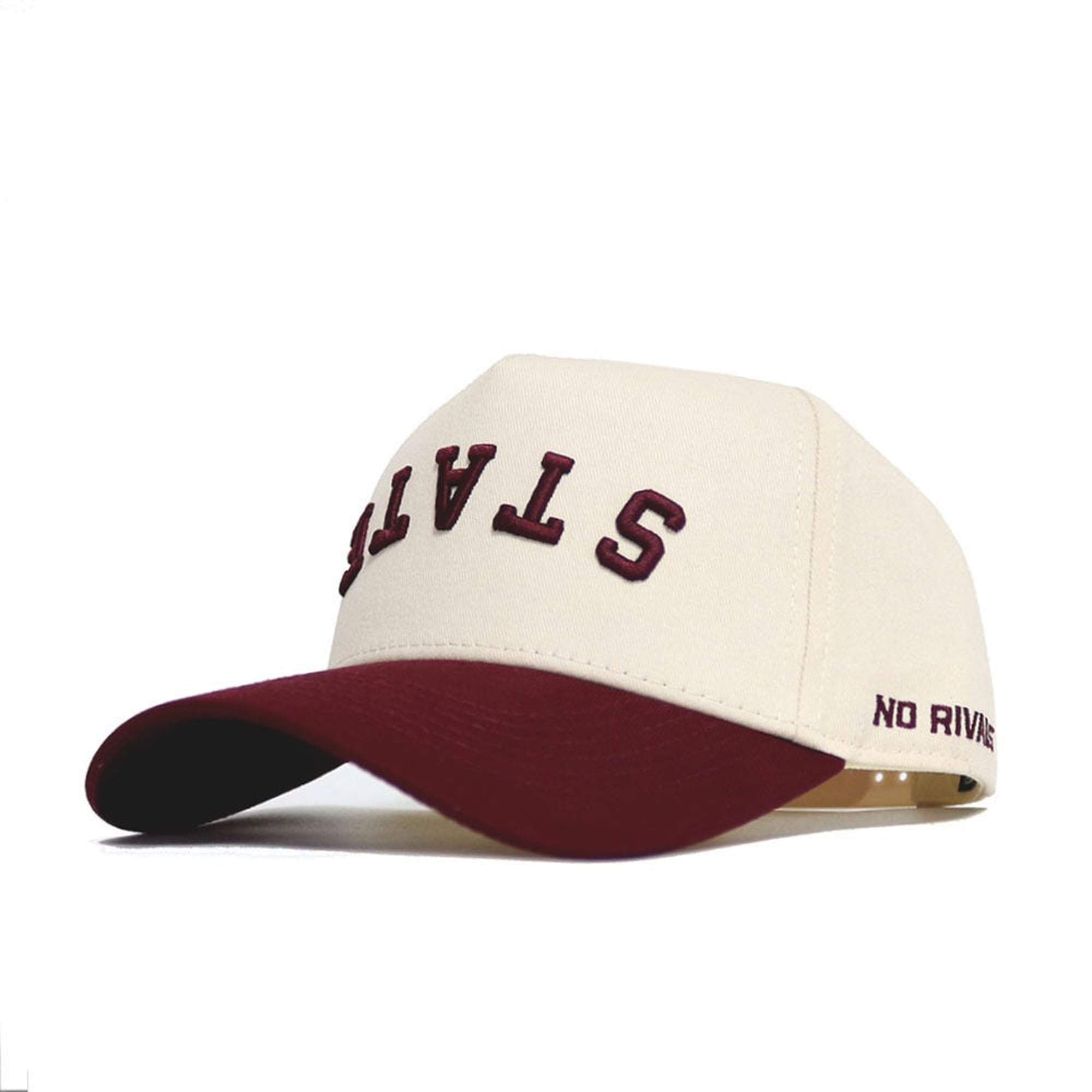 Casquette unisexe No Rivals naturelle/bordeaux Mississippi State Bulldogs à couleurs classiques inversées, ajustable
