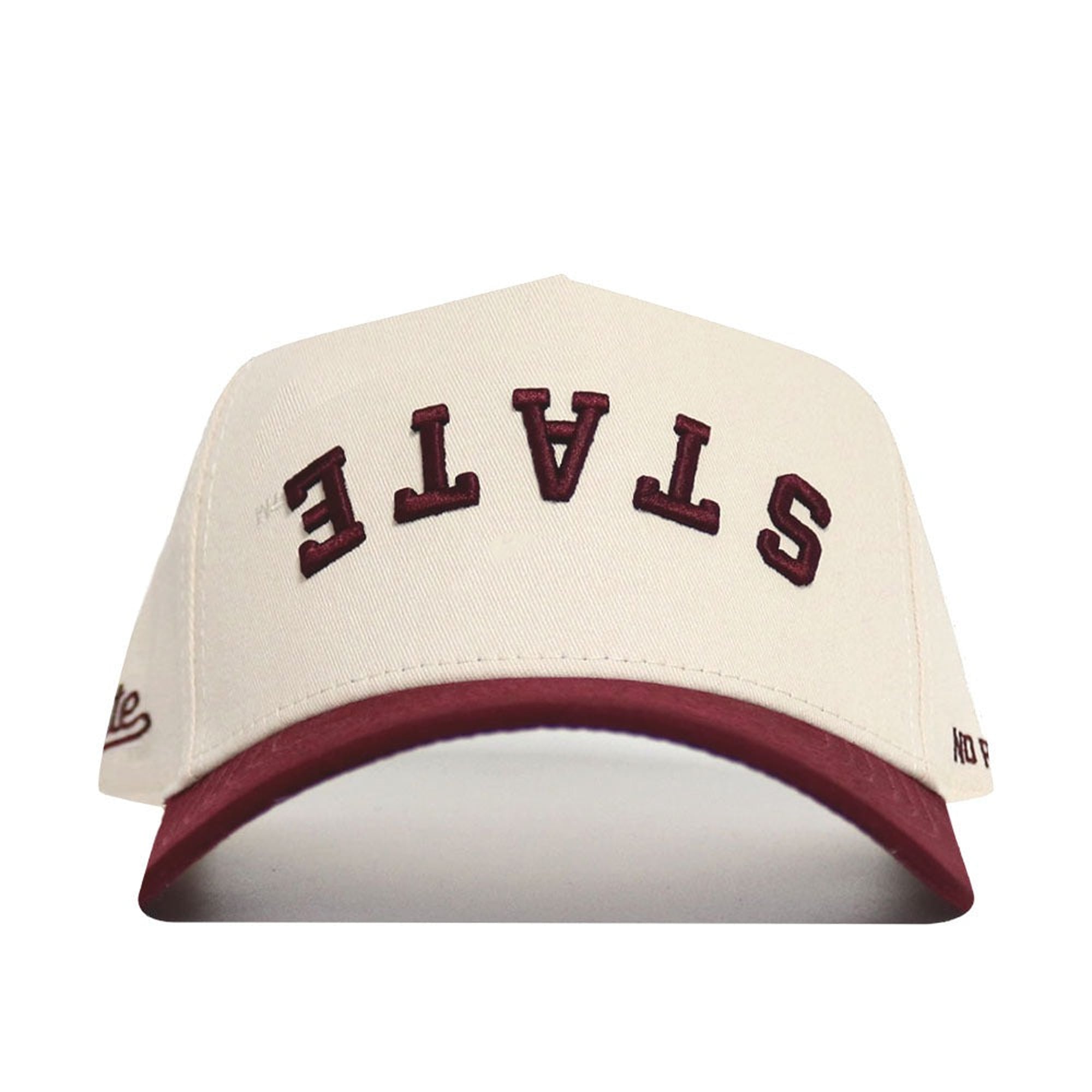 Casquette unisexe No Rivals naturelle/bordeaux Mississippi State Bulldogs à couleurs classiques inversées, ajustable