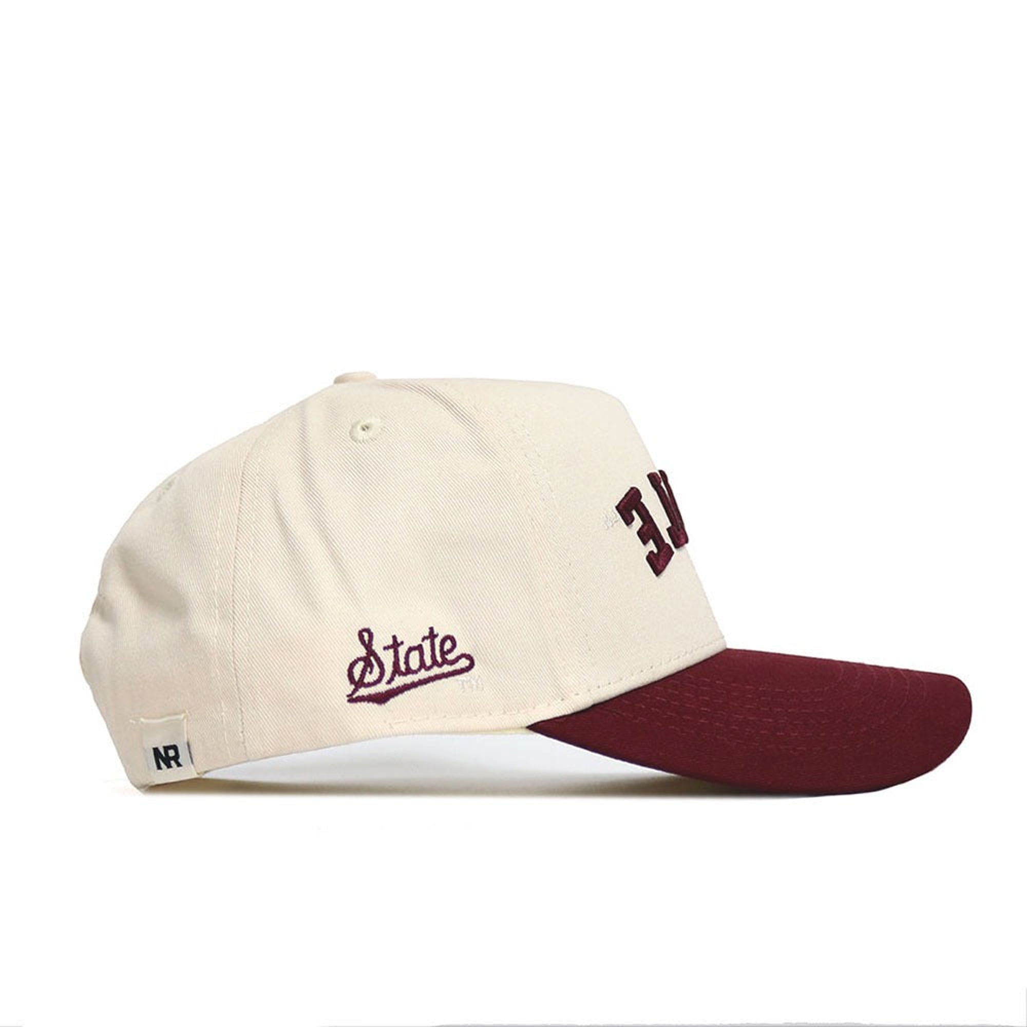 Casquette unisexe No Rivals naturelle/bordeaux Mississippi State Bulldogs à couleurs classiques inversées, ajustable