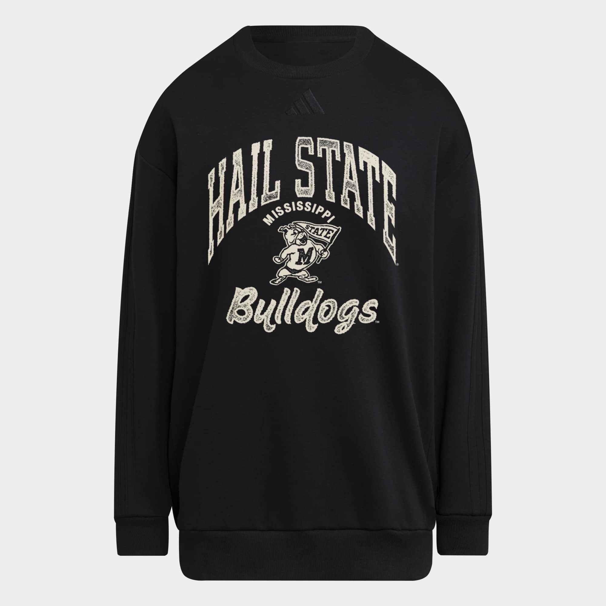 Sweat-shirt adidas noir pour femme Mississippi State Bulldogs Soft Lux