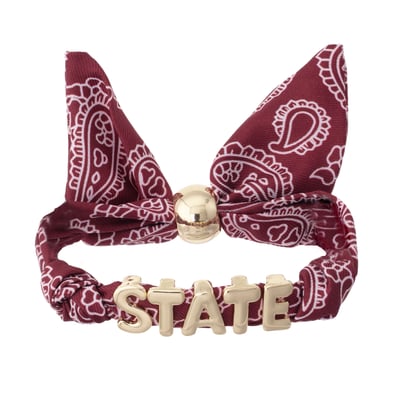 Mississippi State Bulldogs CANVAS Style Women's Bandana Slider Bracelet
