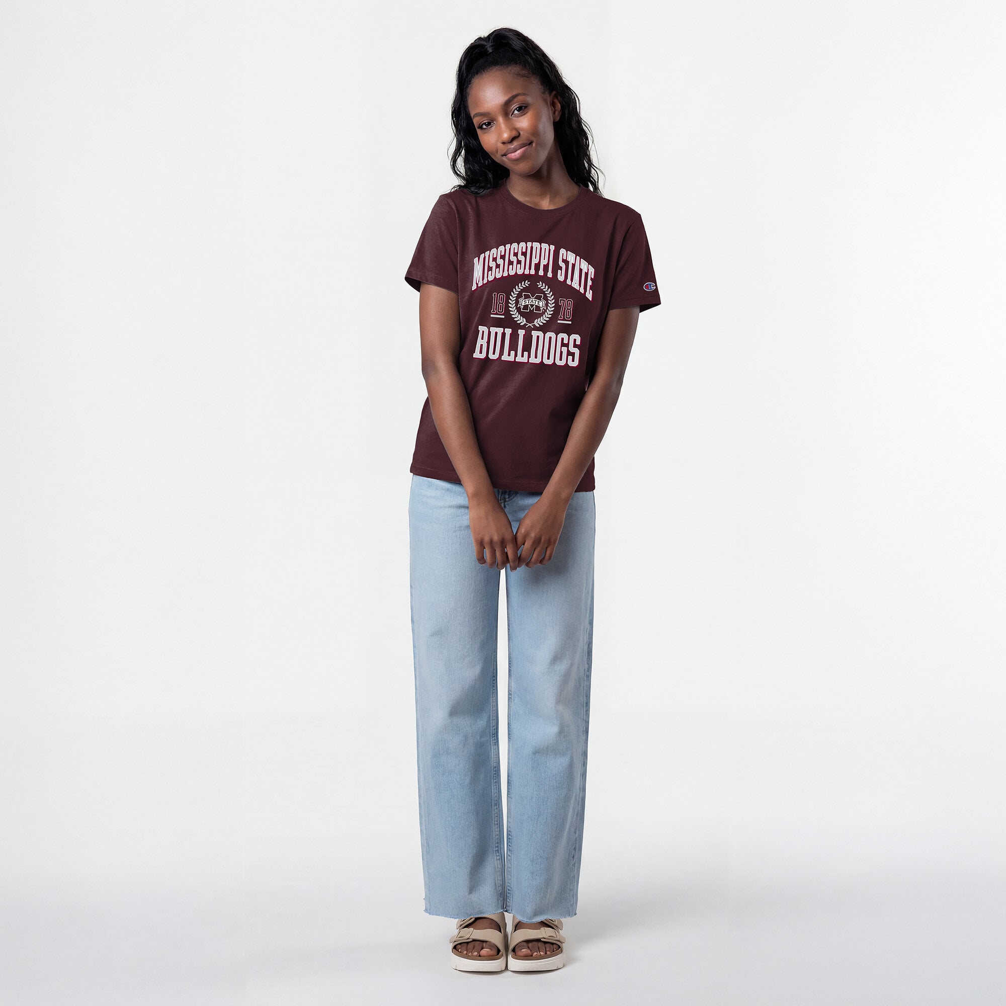 Women's Champion Maroon Mississippi State Bulldogs Lifestyle T-Shirt