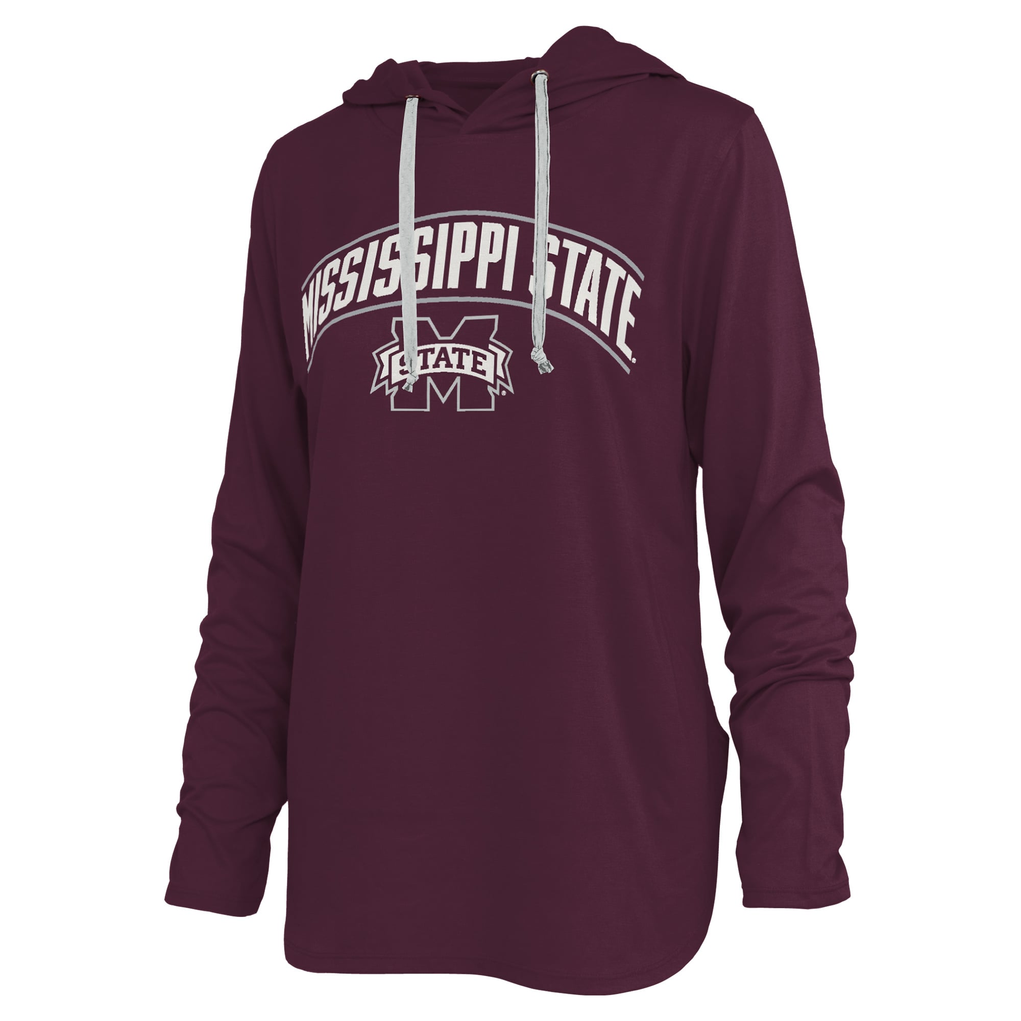 T-shirt à capuche manches longues Allie des Mississippi State Bulldogs, couleur bordeaux, pour femmes, Pressbox