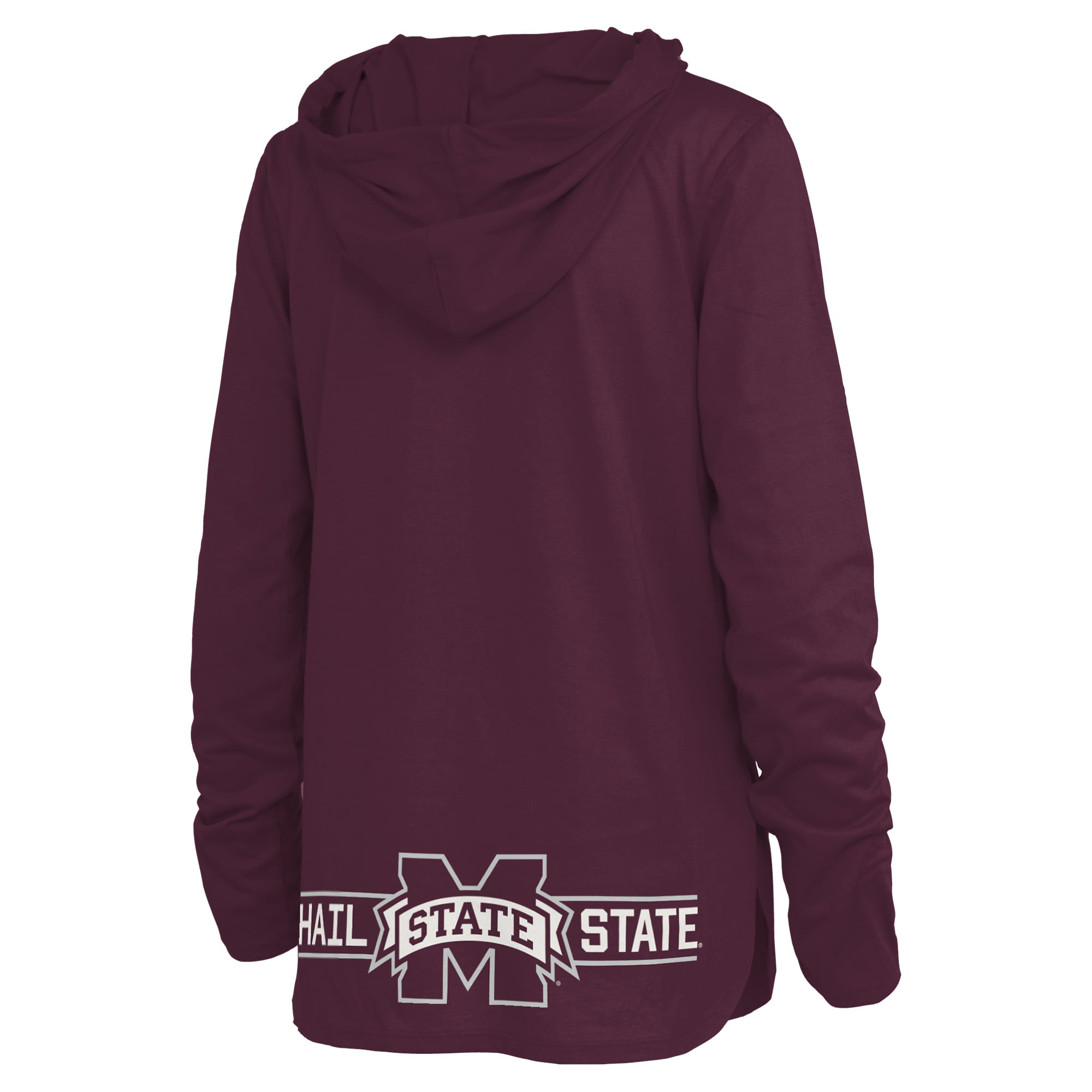 T-shirt à capuche manches longues Allie des Mississippi State Bulldogs, couleur bordeaux, pour femmes, Pressbox