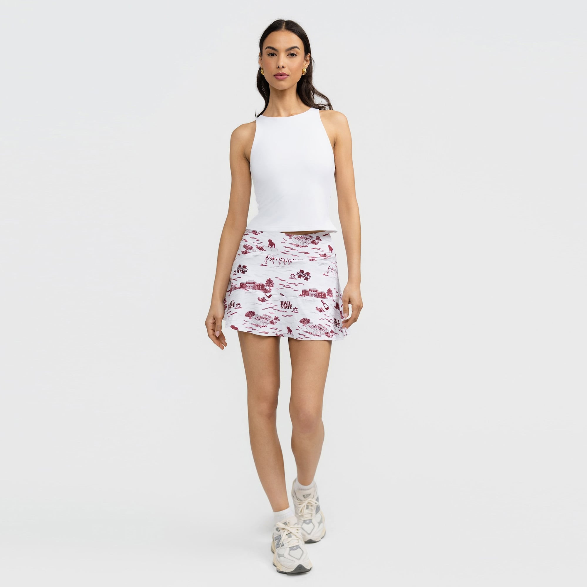 Women's Smith & Quinn White Mississippi State Bulldogs Toile Molly Skort