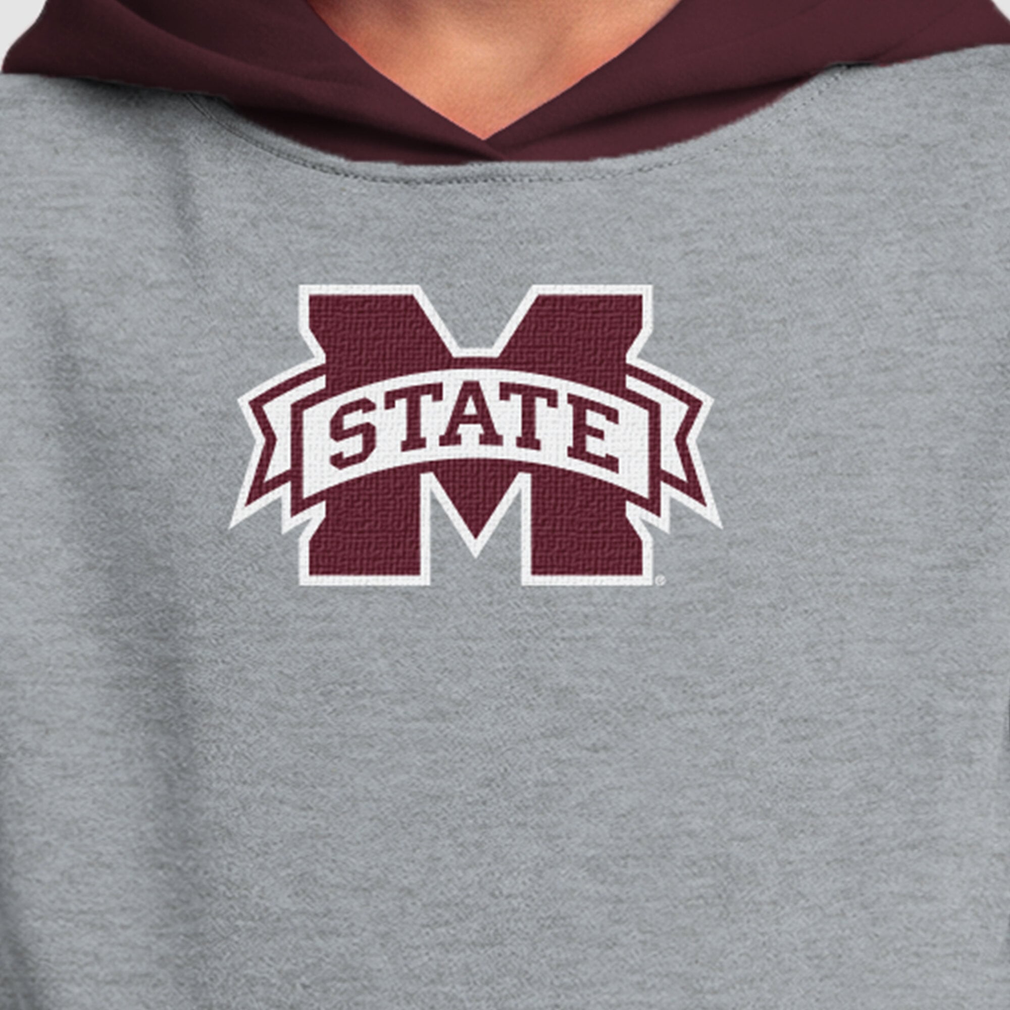 Sweat à capuche en polaire Youth Champion Heather Gray Mississippi State Bulldogs