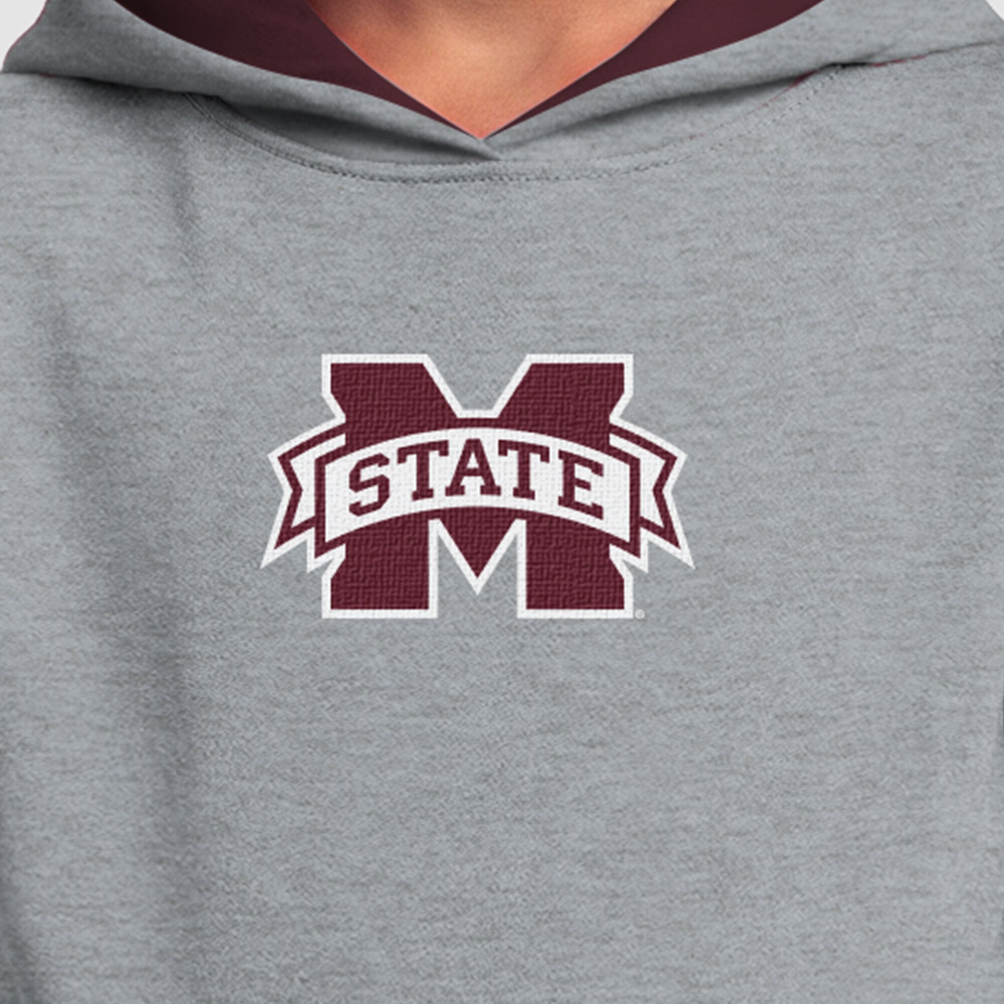 Sweat à capuche en polaire Youth Champion Heather Gray Mississippi State Bulldogs